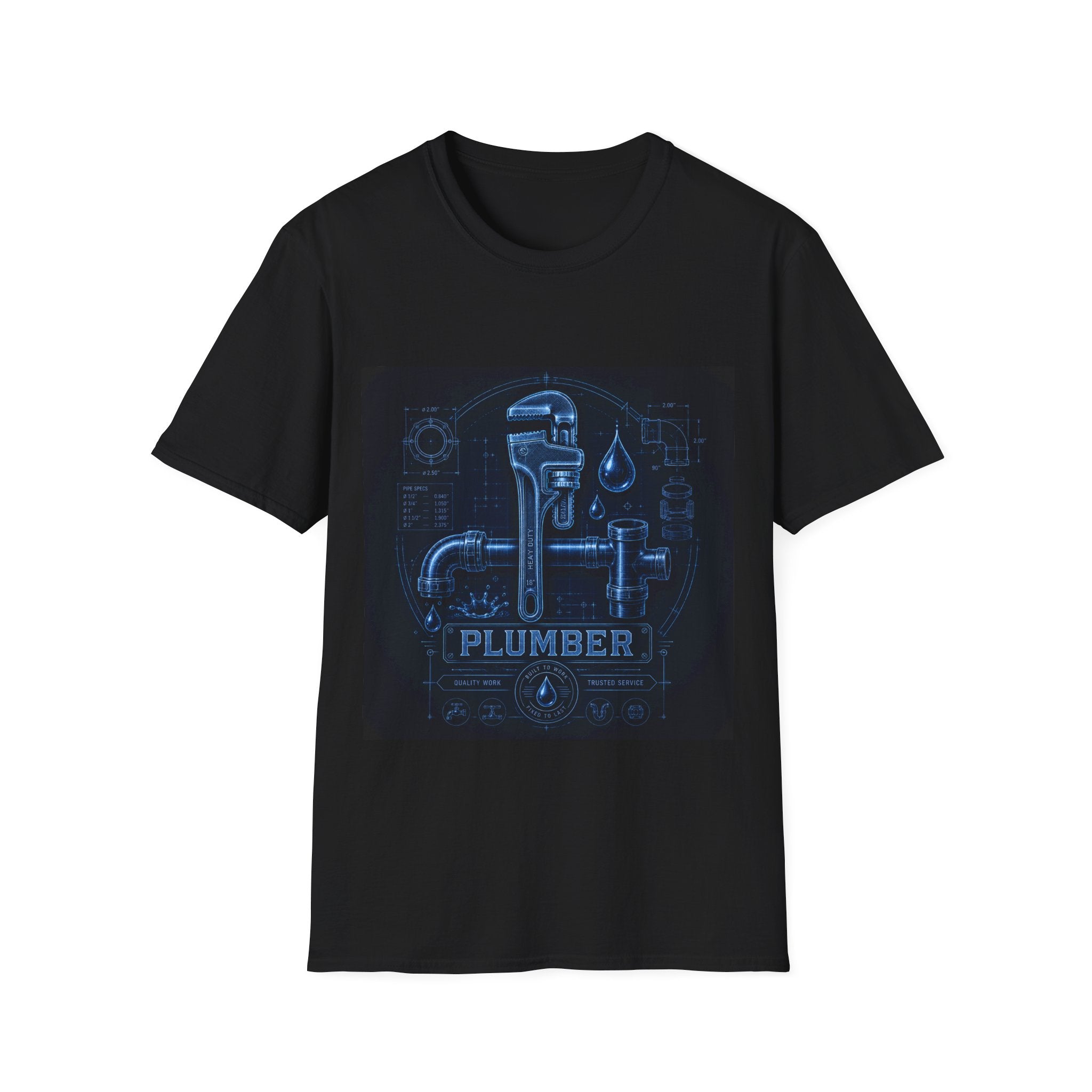 Proud Plumber Blueprint Classic Tee