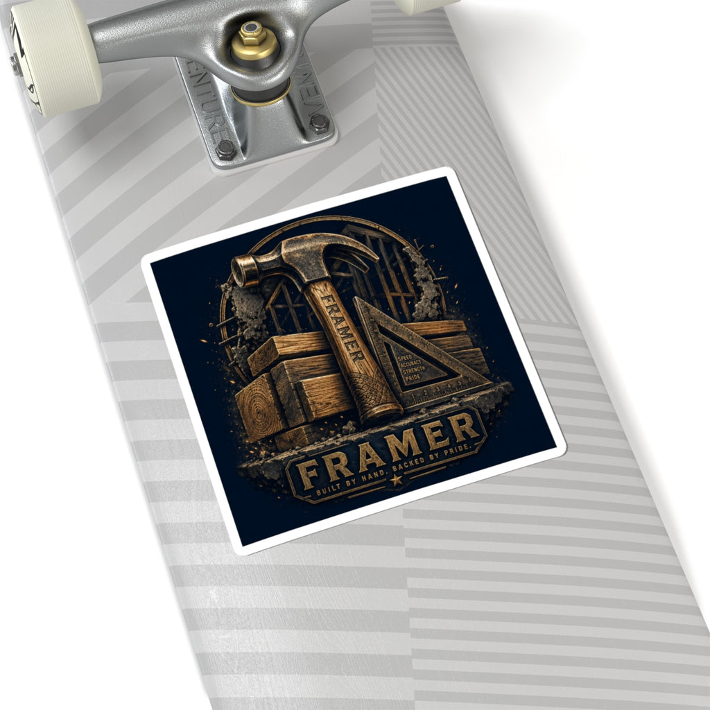 Built By Hand Framer Sticker