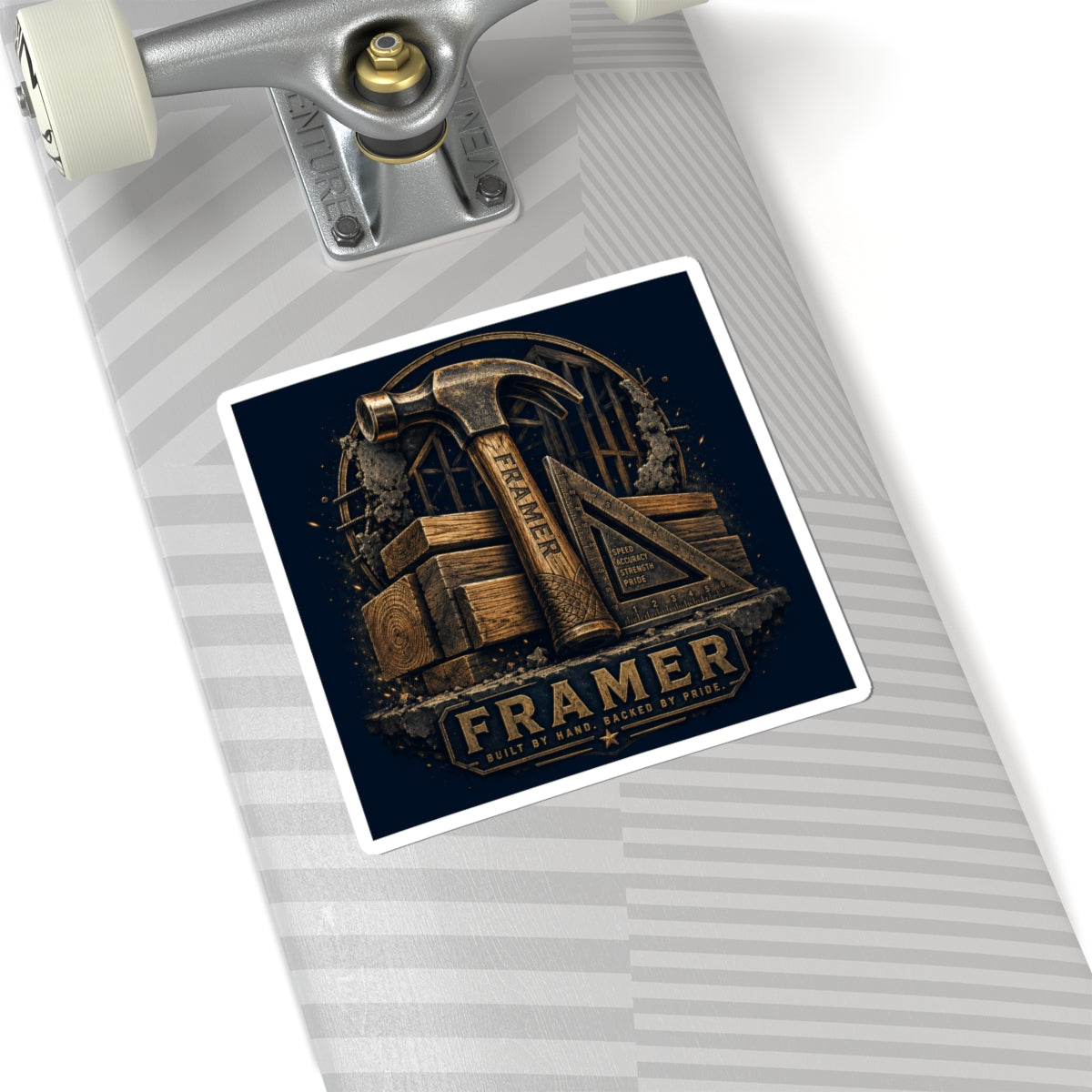 Built By Hand Framer Sticker