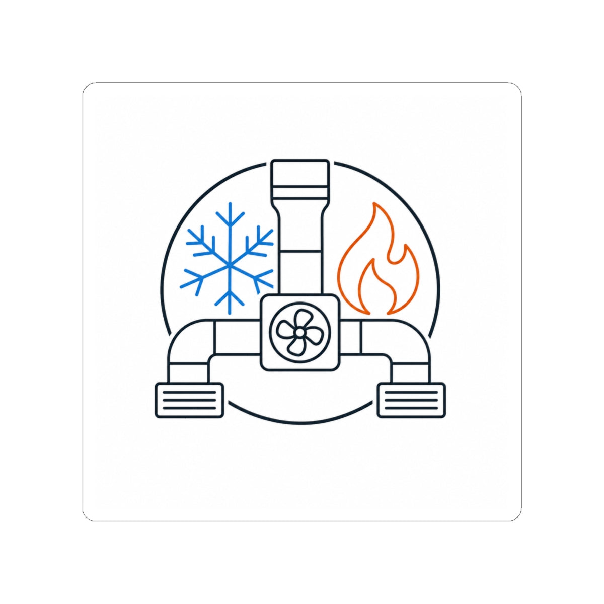 Heating And Cooling System Sticker