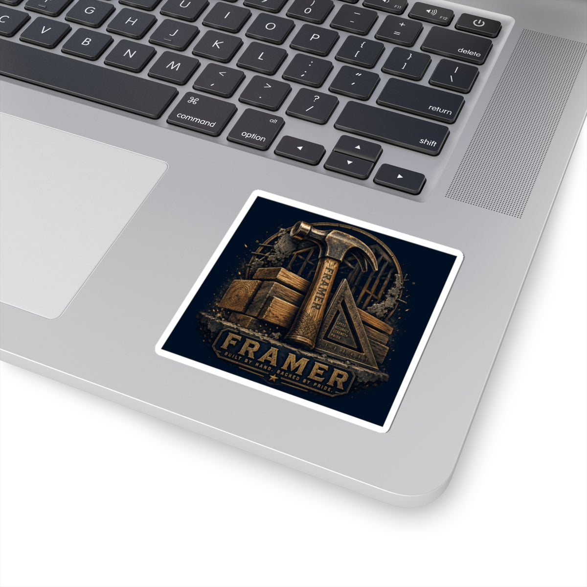 Built By Hand Framer Sticker