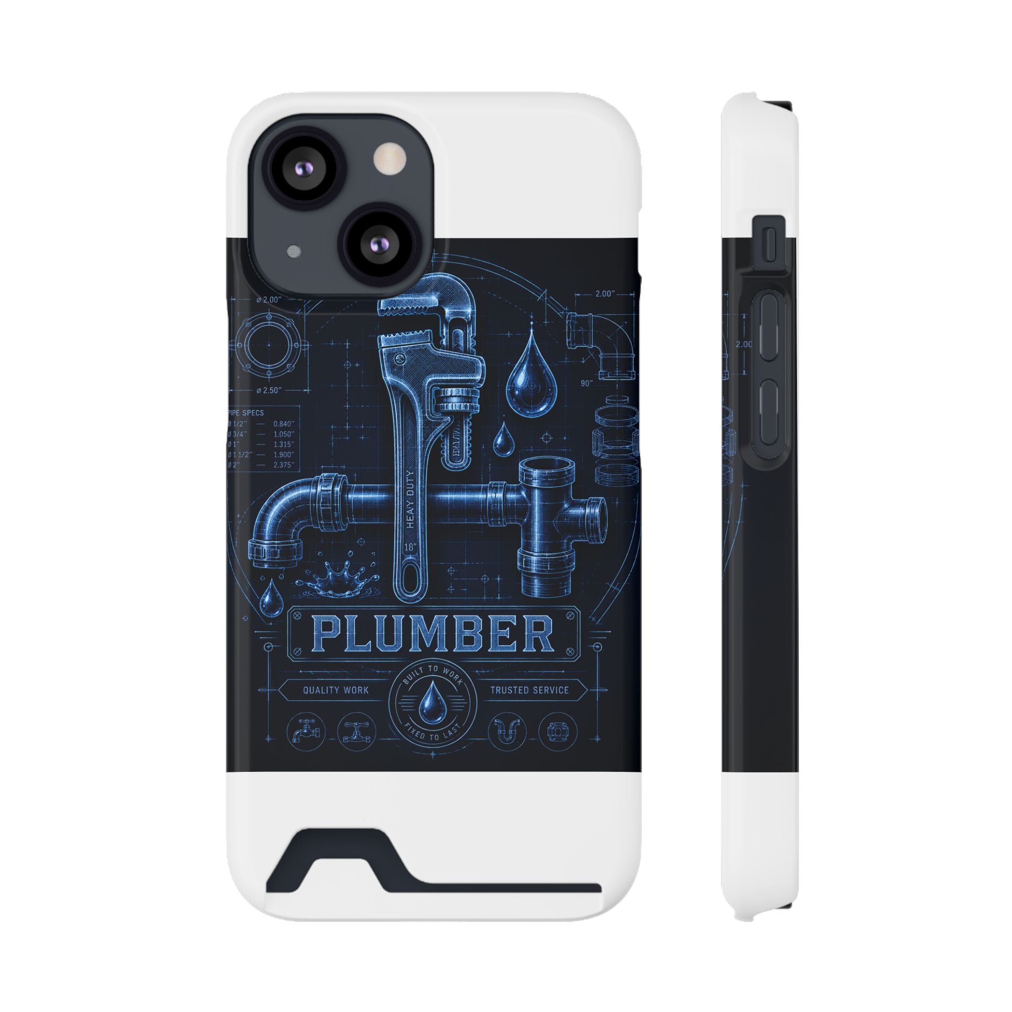Proud Plumber Blueprint Phone Case