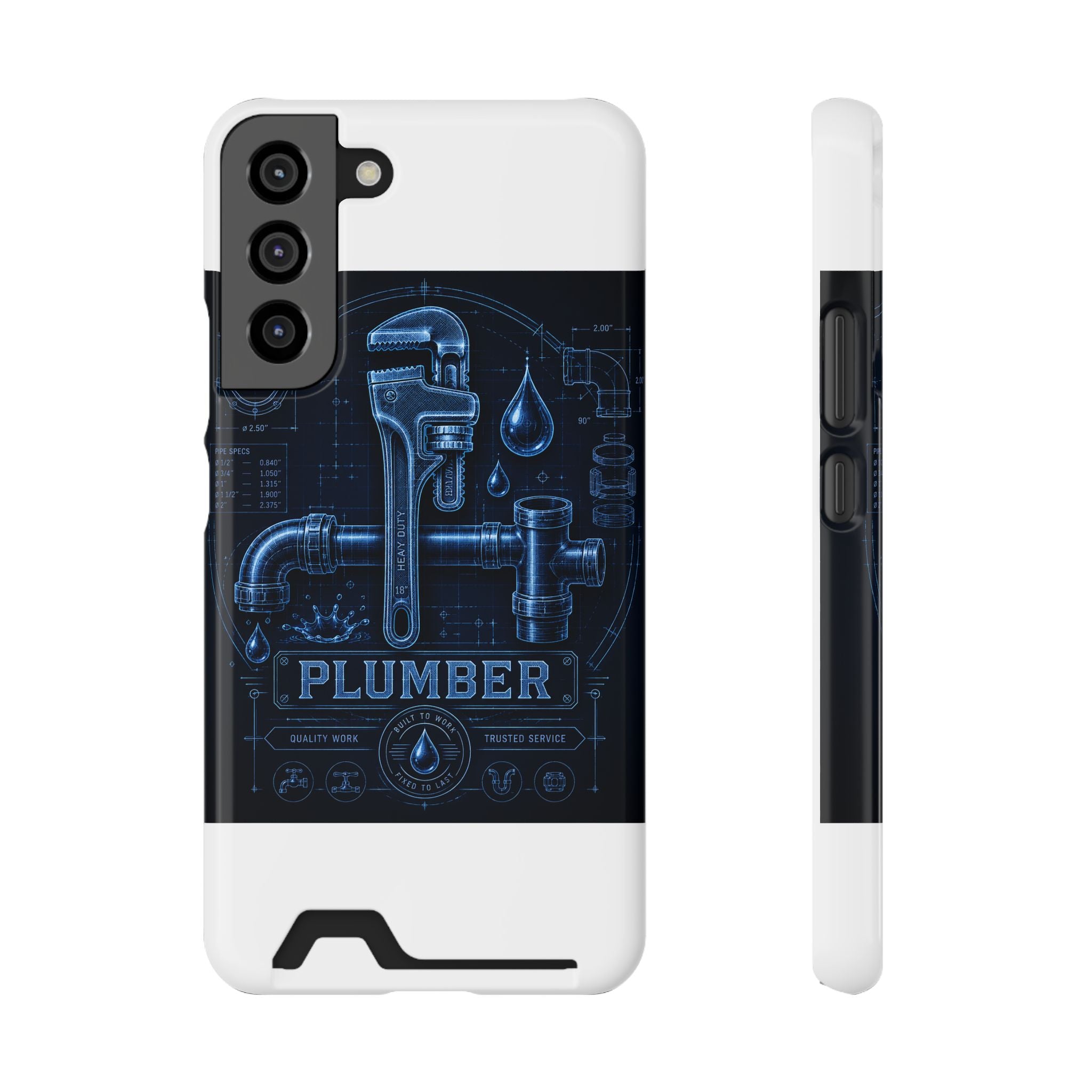 Proud Plumber Blueprint Phone Case