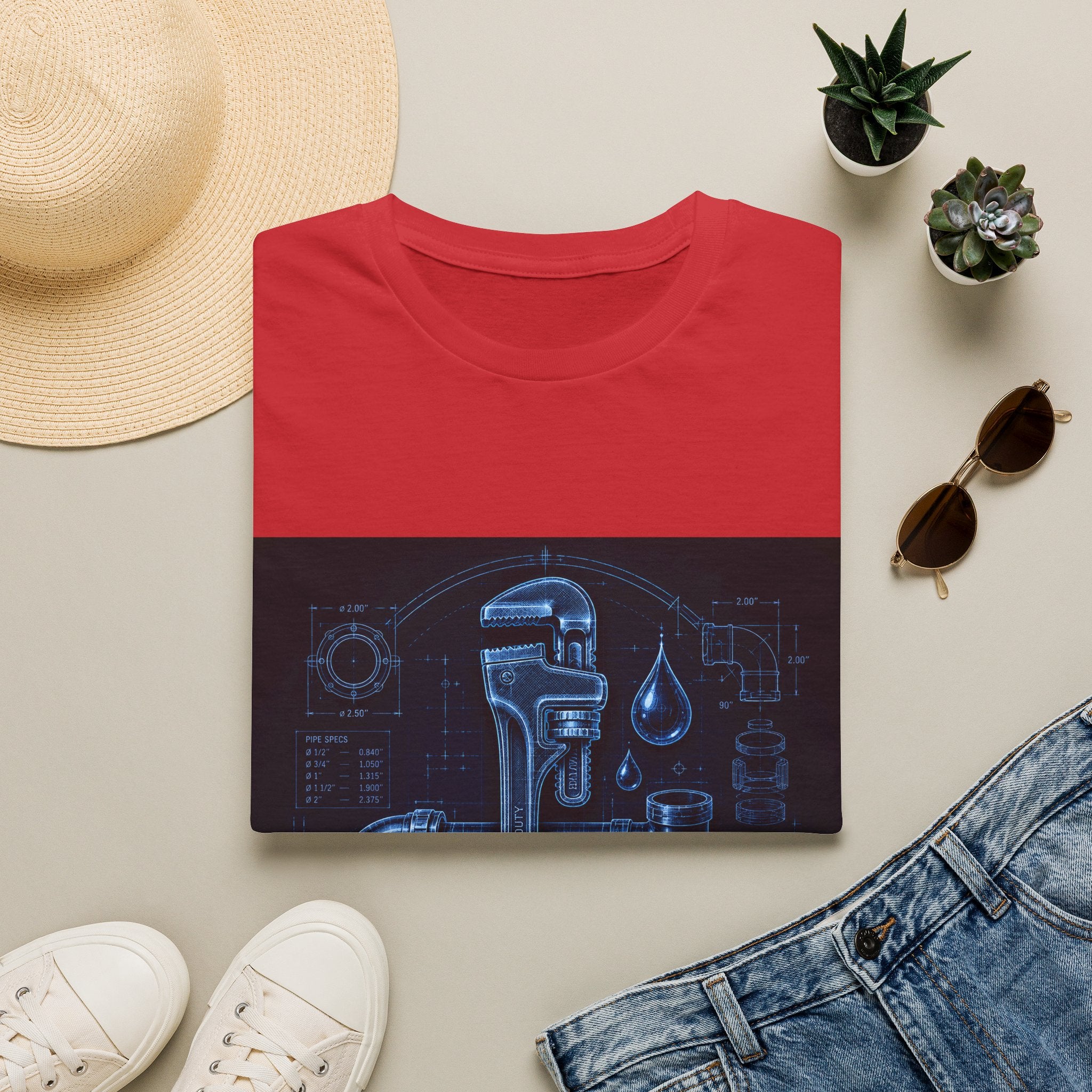 Proud Plumber Blueprint Classic Tee