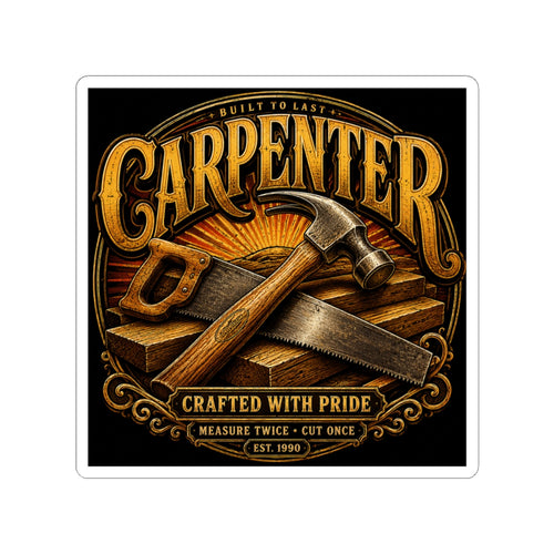 Carpenter Crafted With Pride Sticker
