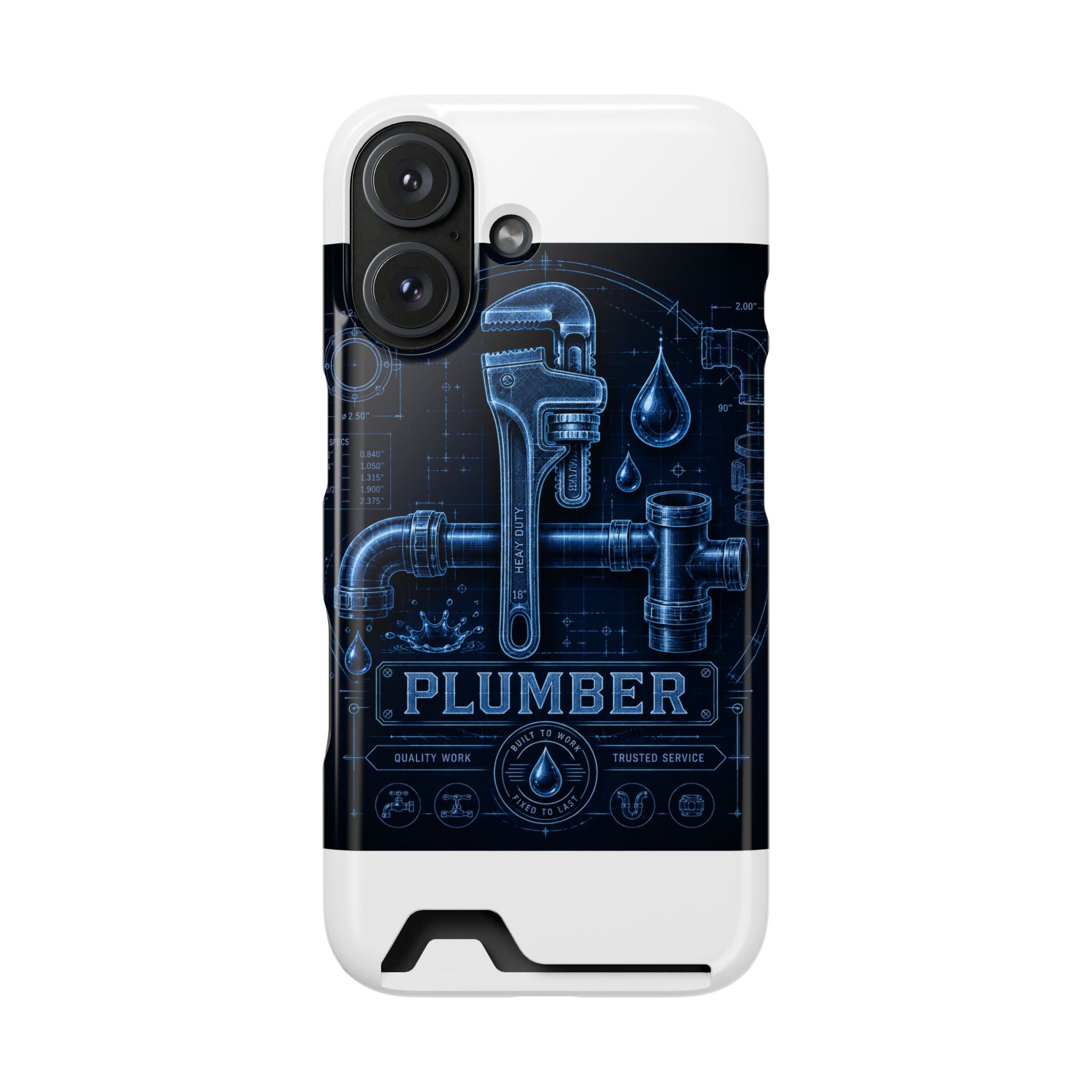 Proud Plumber Blueprint Phone Case