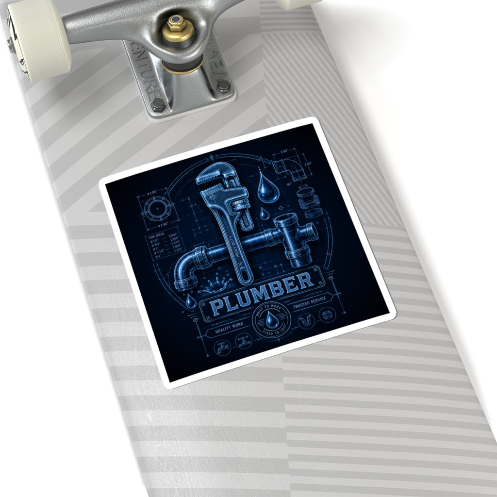 Proud Plumber Blueprint Sticker