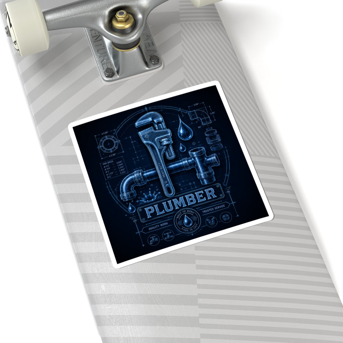 Proud Plumber Blueprint Sticker
