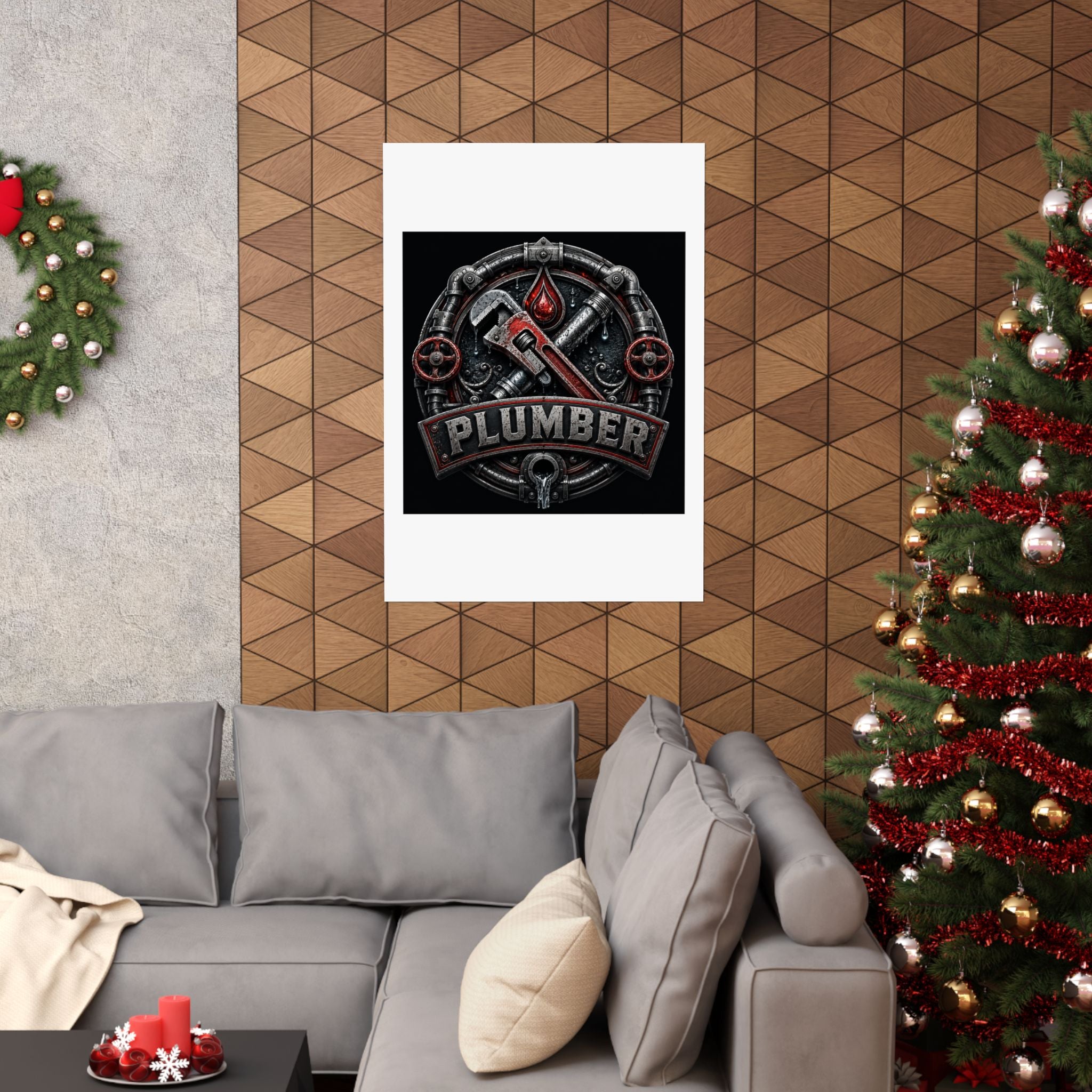 Proud Plumber Badge Poster