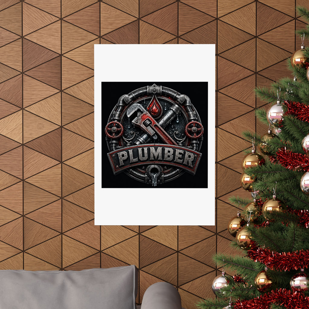 Proud Plumber Badge Poster