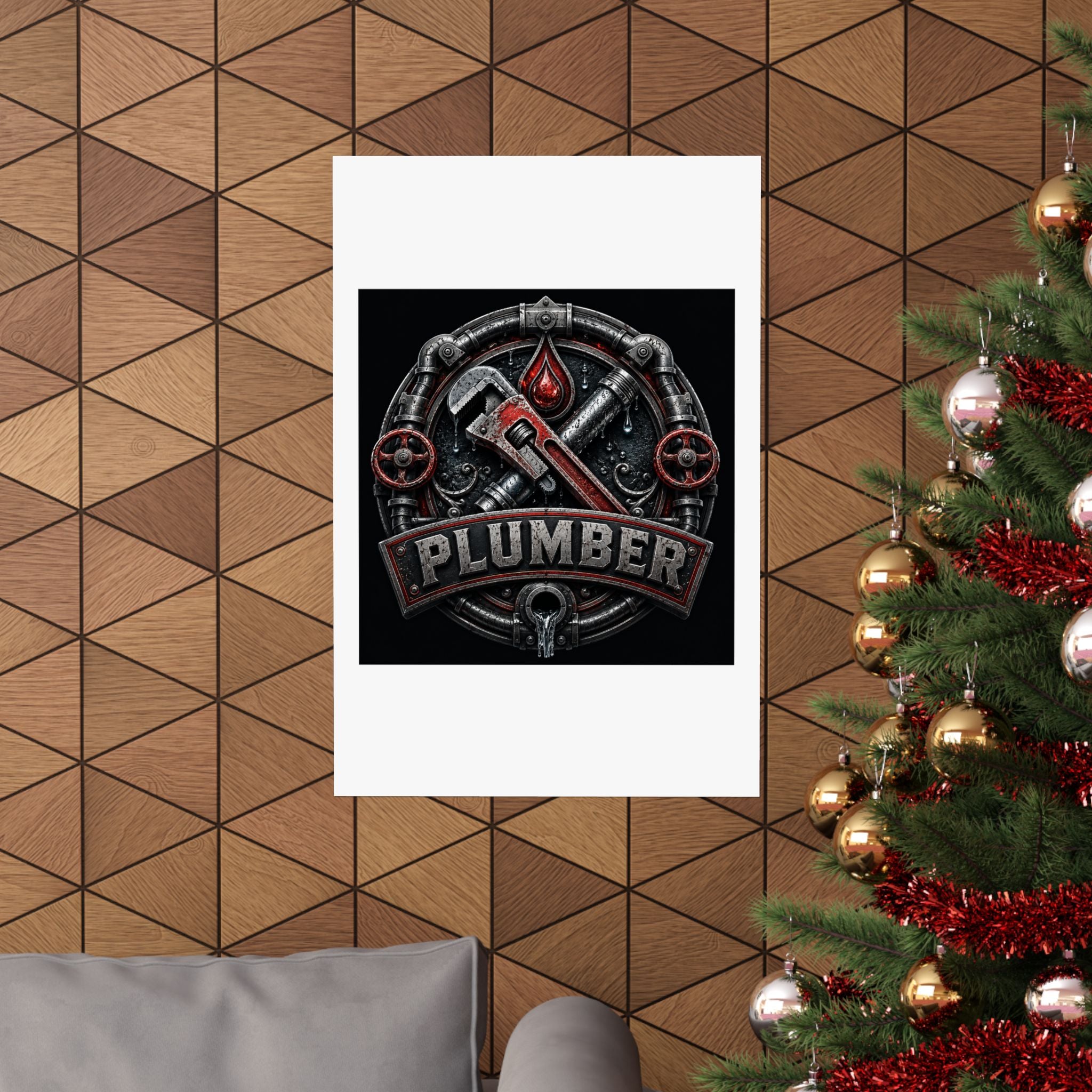 Proud Plumber Badge Poster