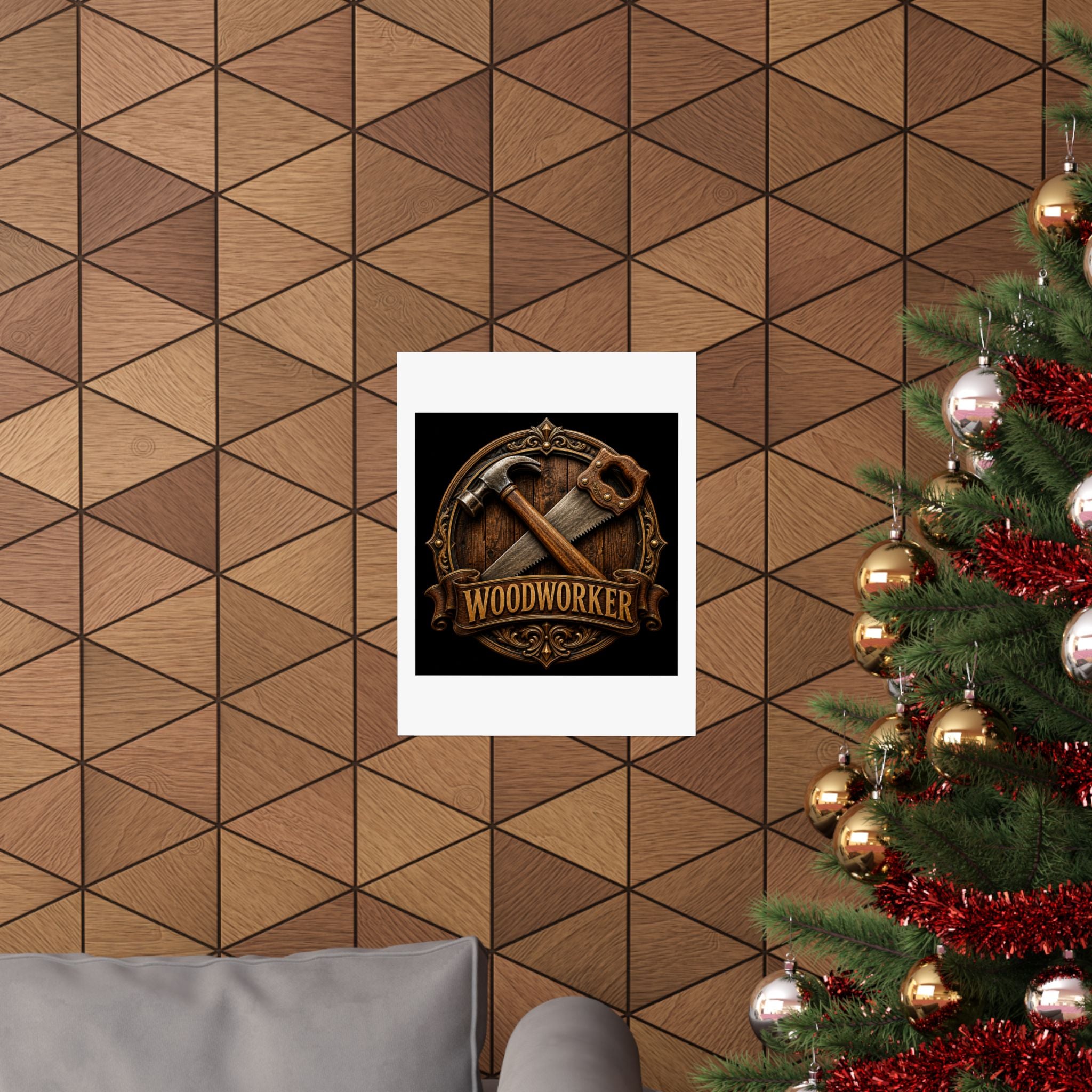 Proud Woodworker Badge Poster