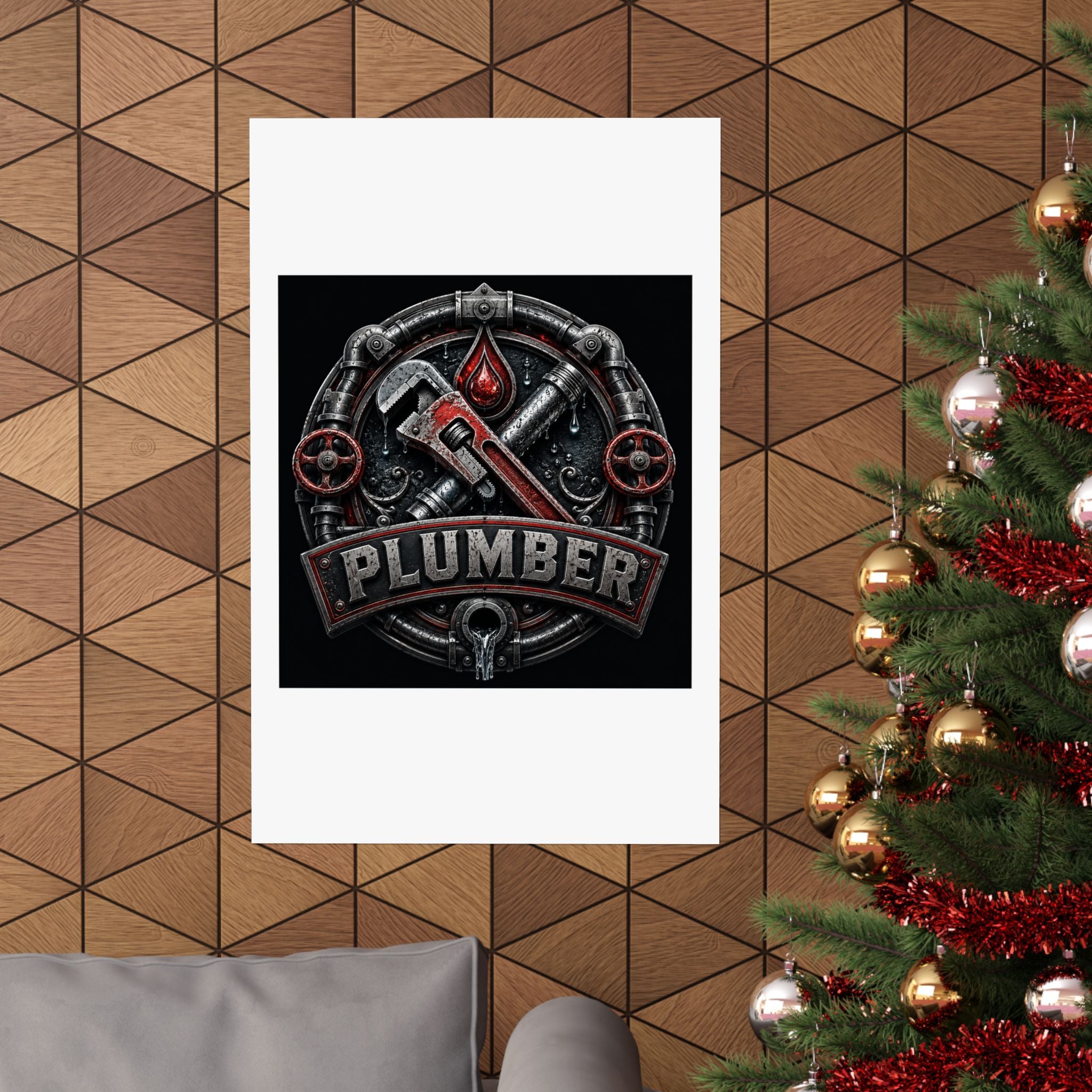 Proud Plumber Badge Poster