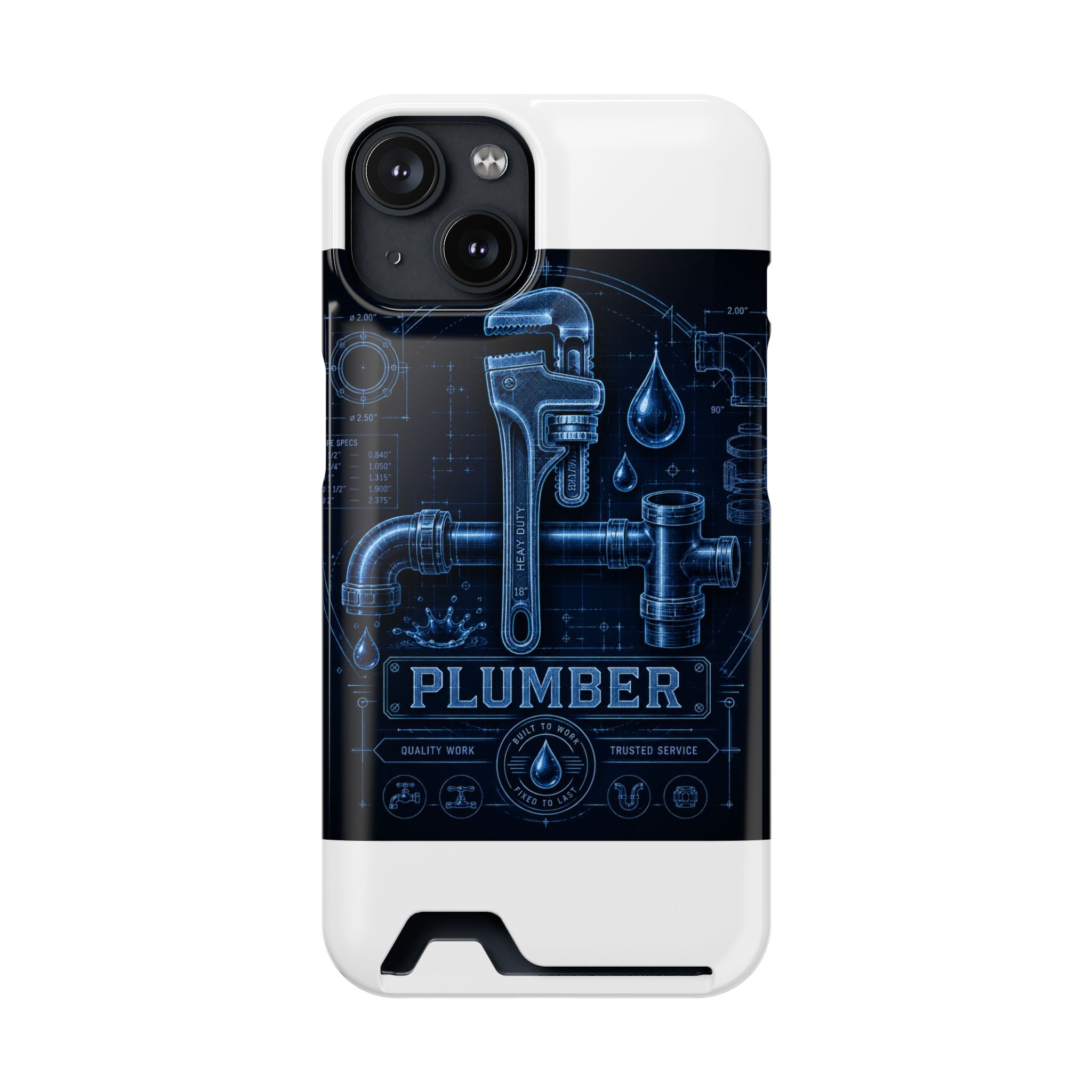 Proud Plumber Blueprint Phone Case