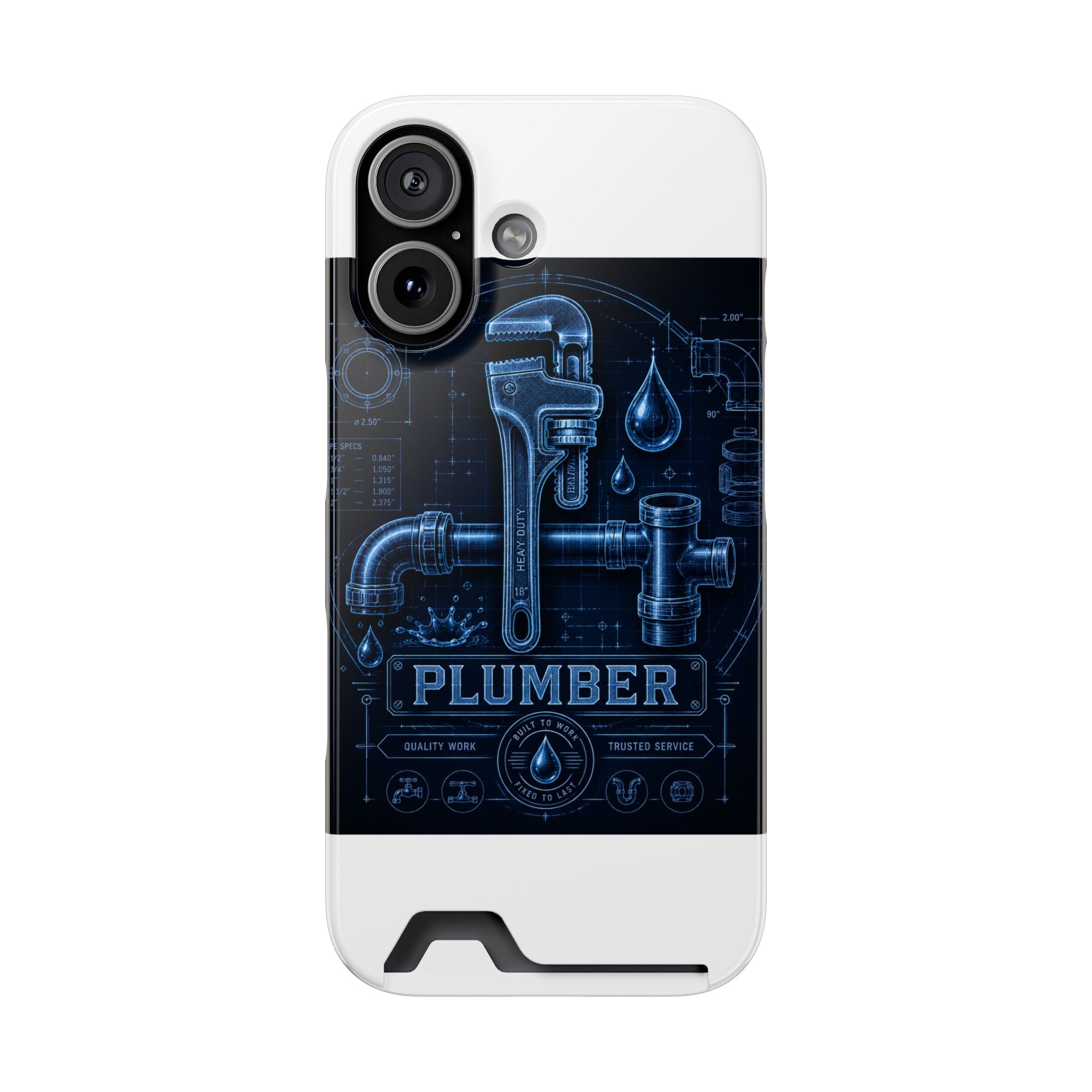Proud Plumber Blueprint Phone Case