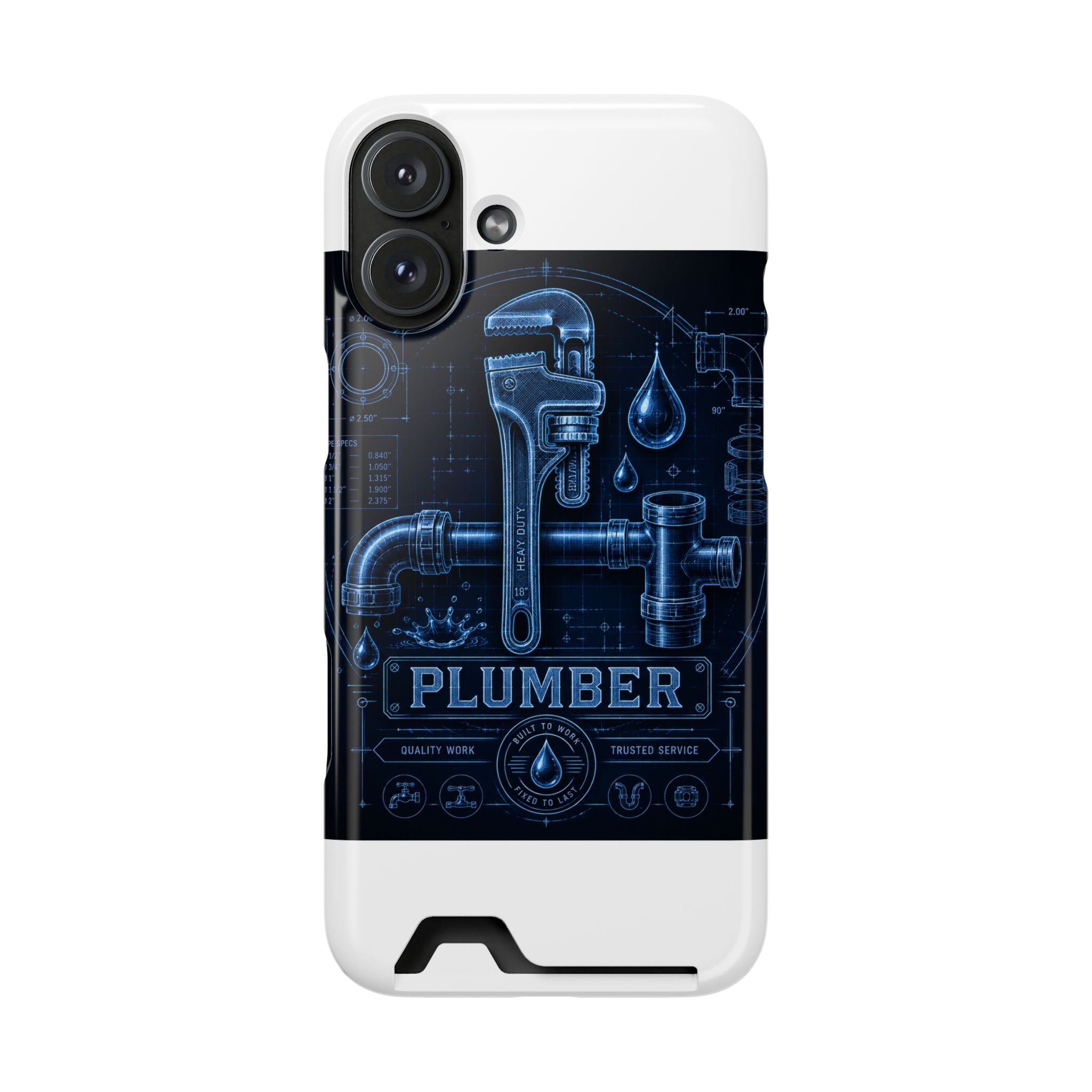 Proud Plumber Blueprint Phone Case