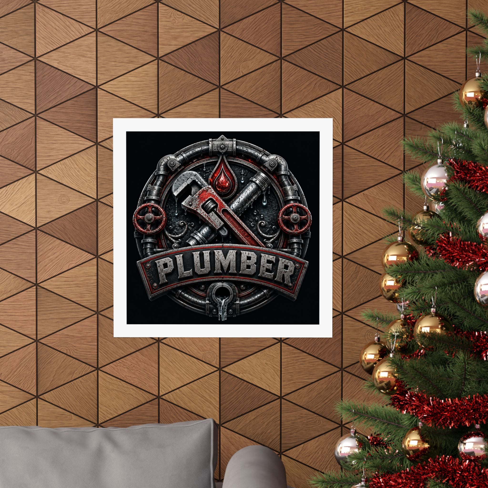 Proud Plumber Badge Poster