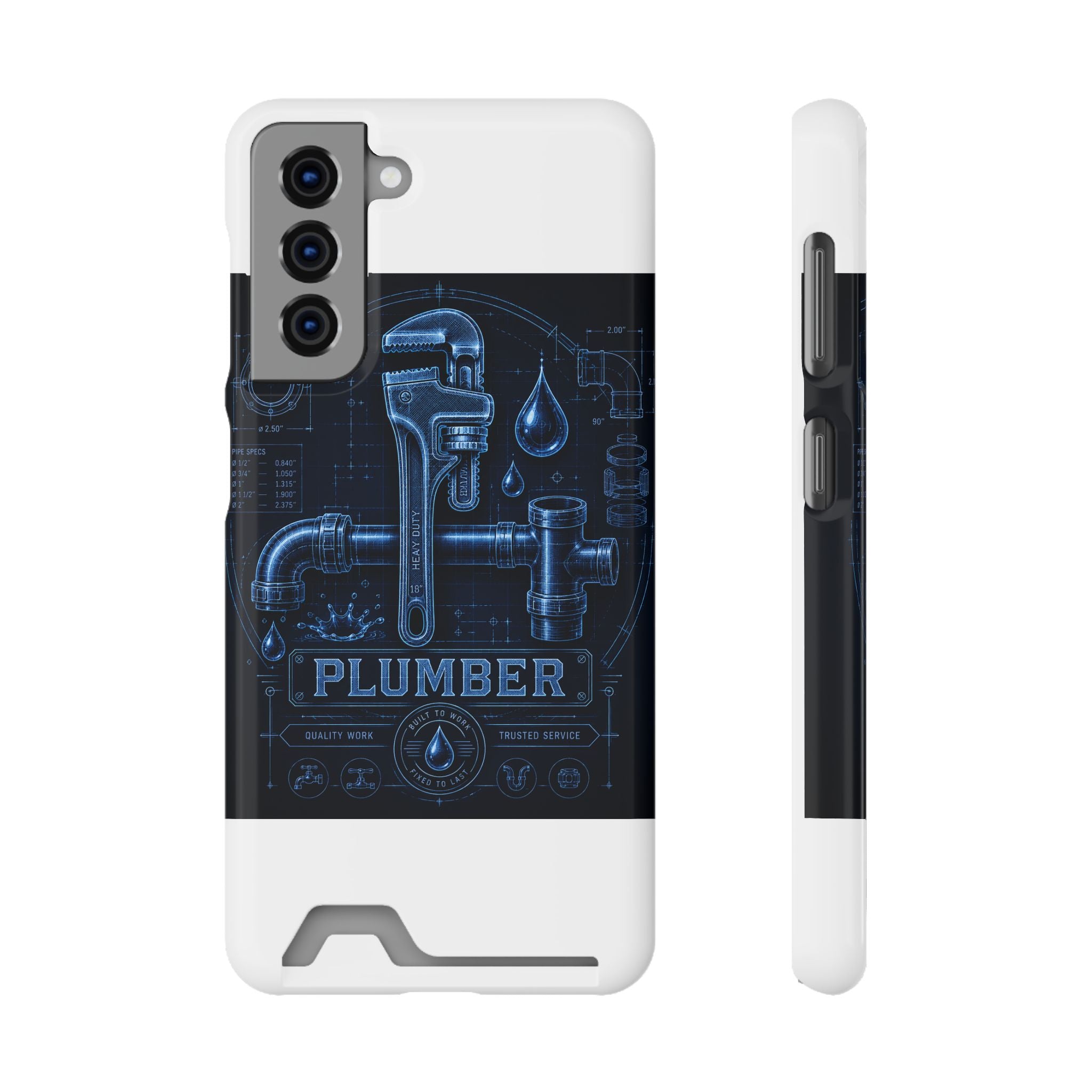 Proud Plumber Blueprint Phone Case