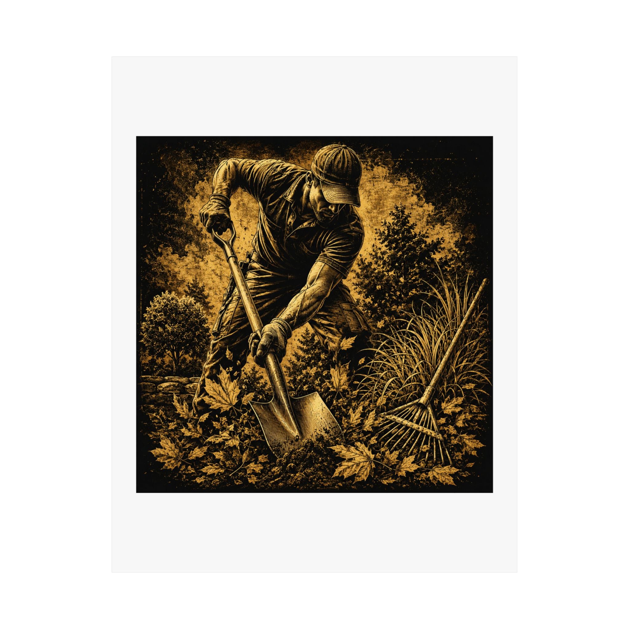 Garden Growth Requires Hard Work Poster