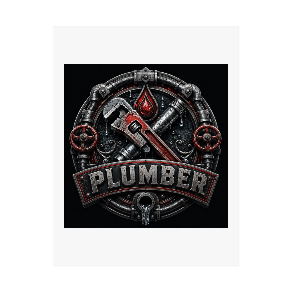 Proud Plumber Badge Poster