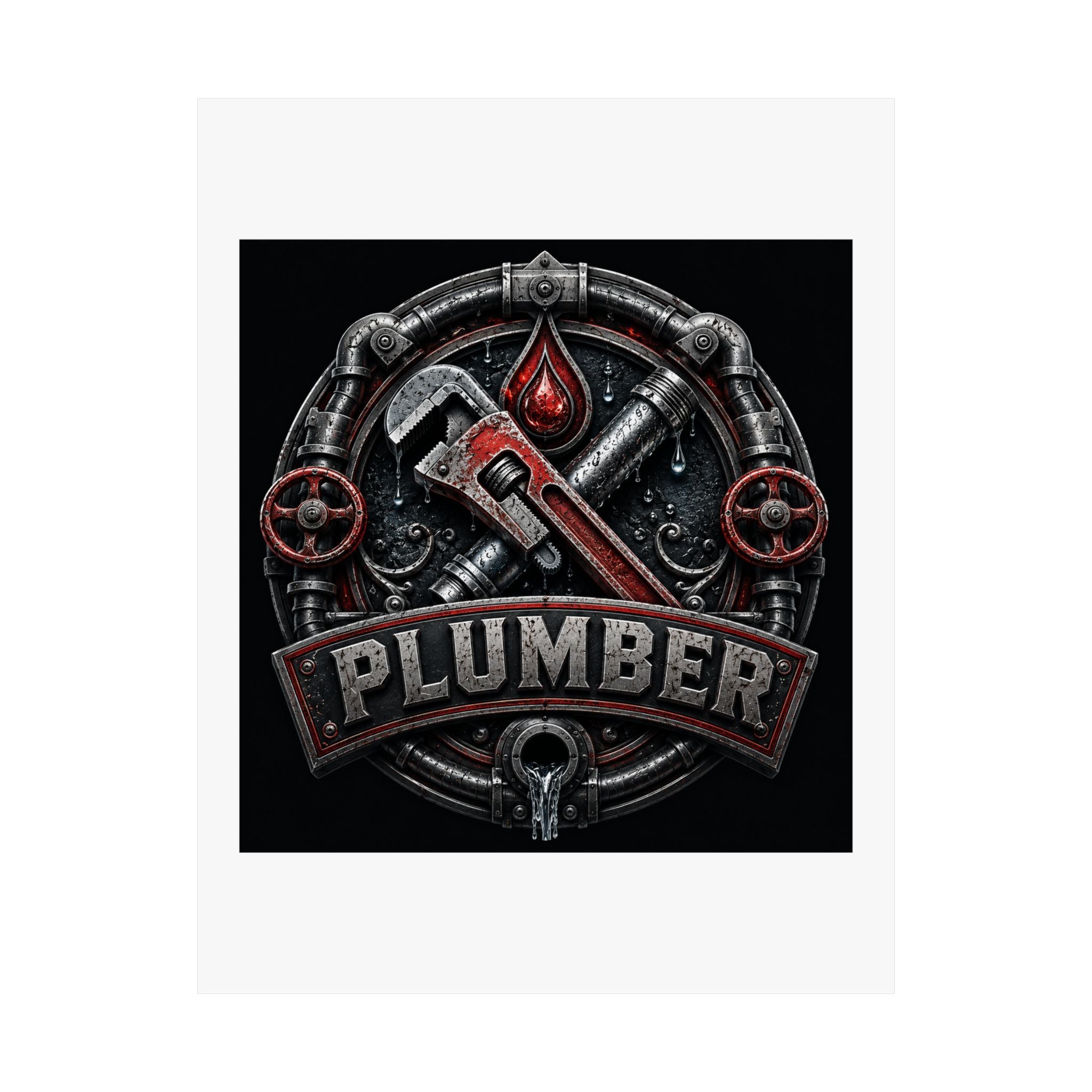 Proud Plumber Badge Poster