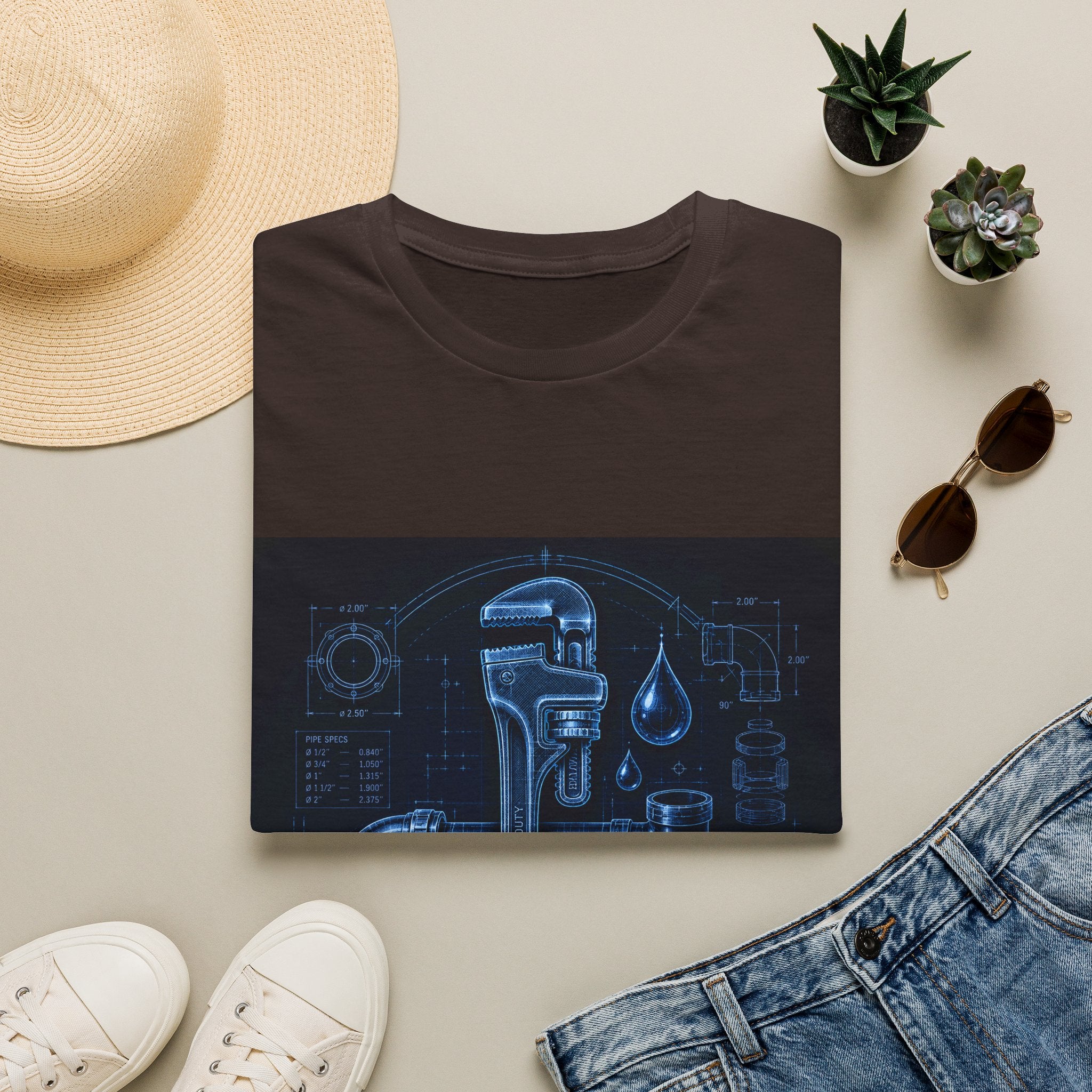 Proud Plumber Blueprint Classic Tee