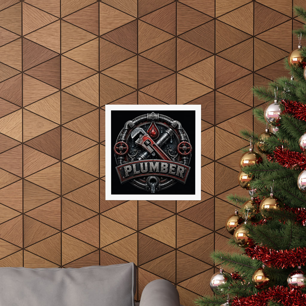 Proud Plumber Badge Poster