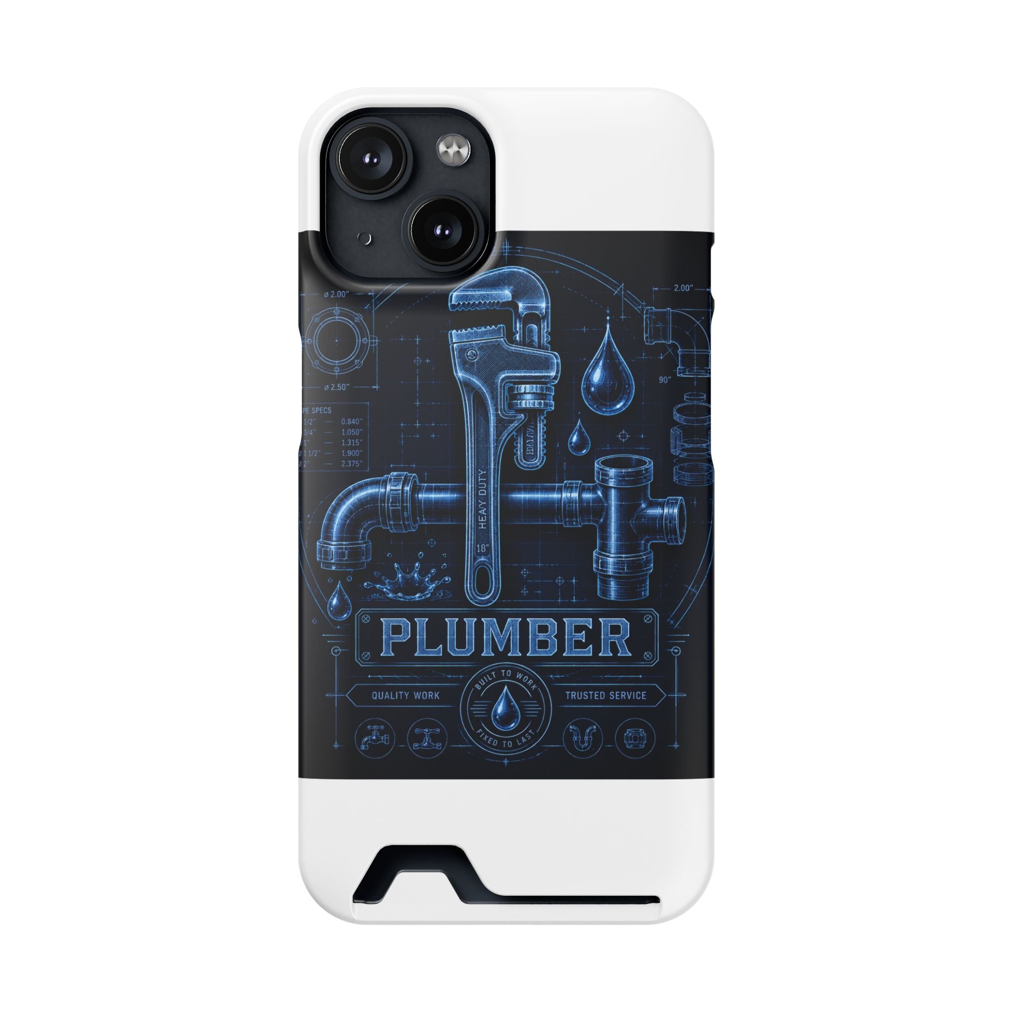 Proud Plumber Blueprint Phone Case