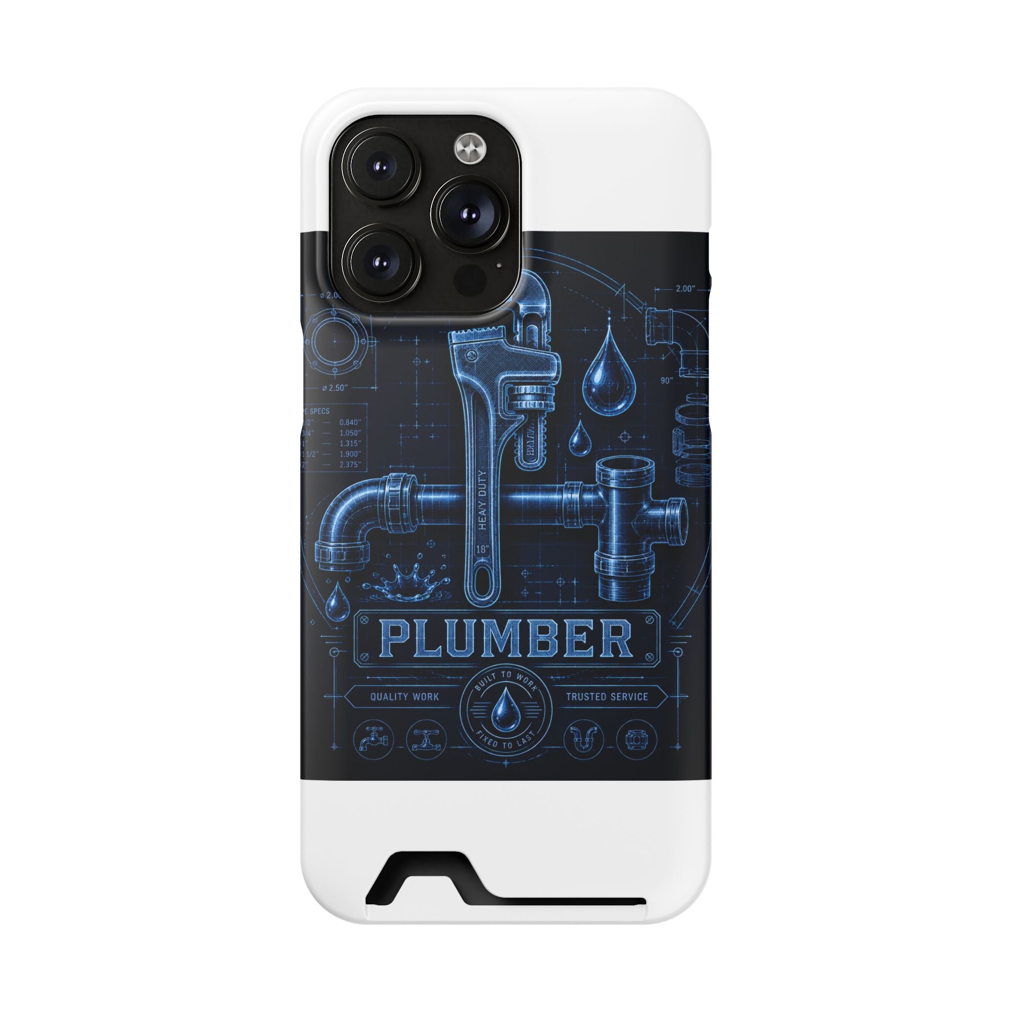 Proud Plumber Blueprint Phone Case