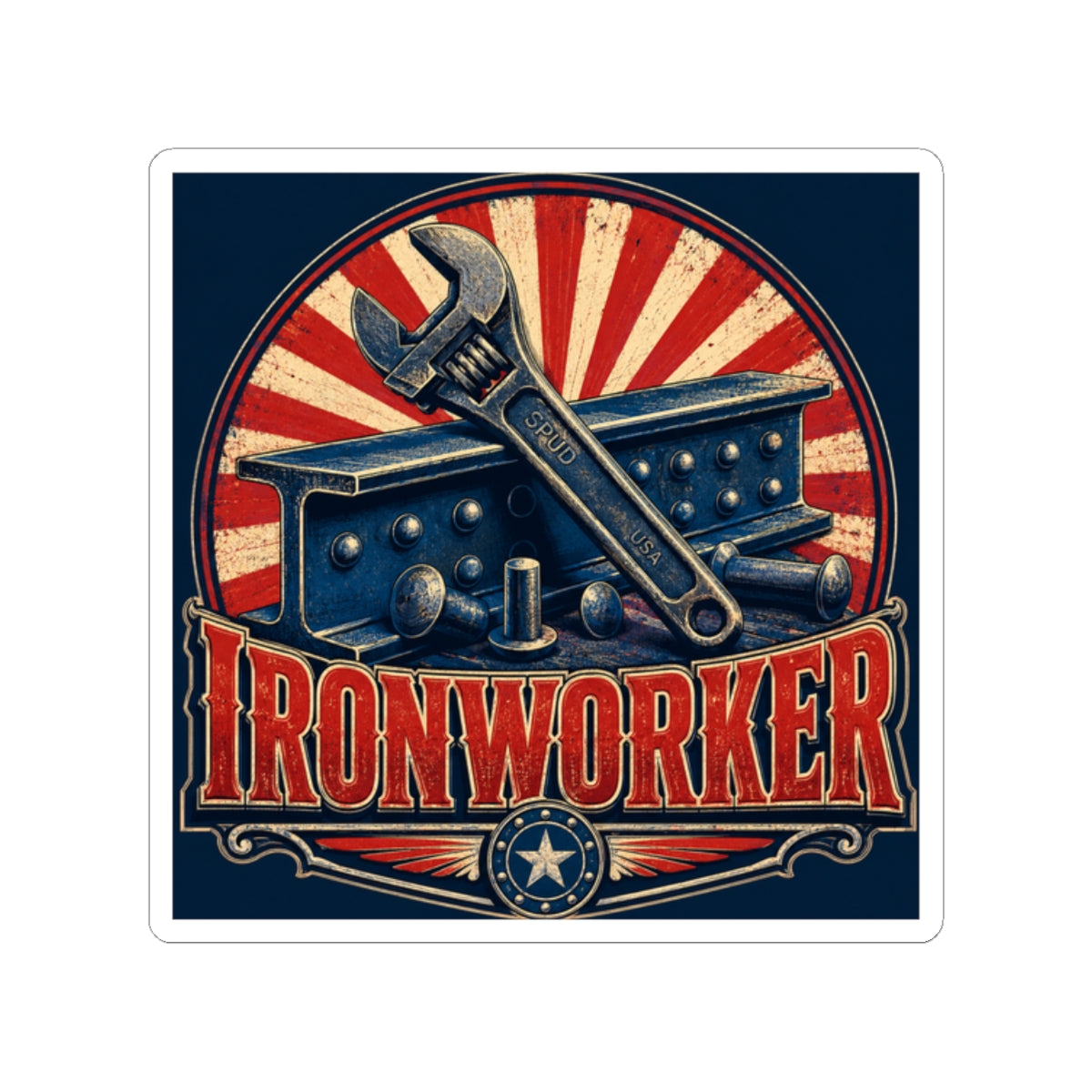 American Ironworker Pride Sticker