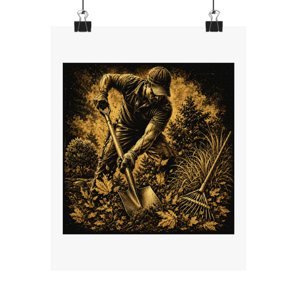 Garden Growth Requires Hard Work Poster