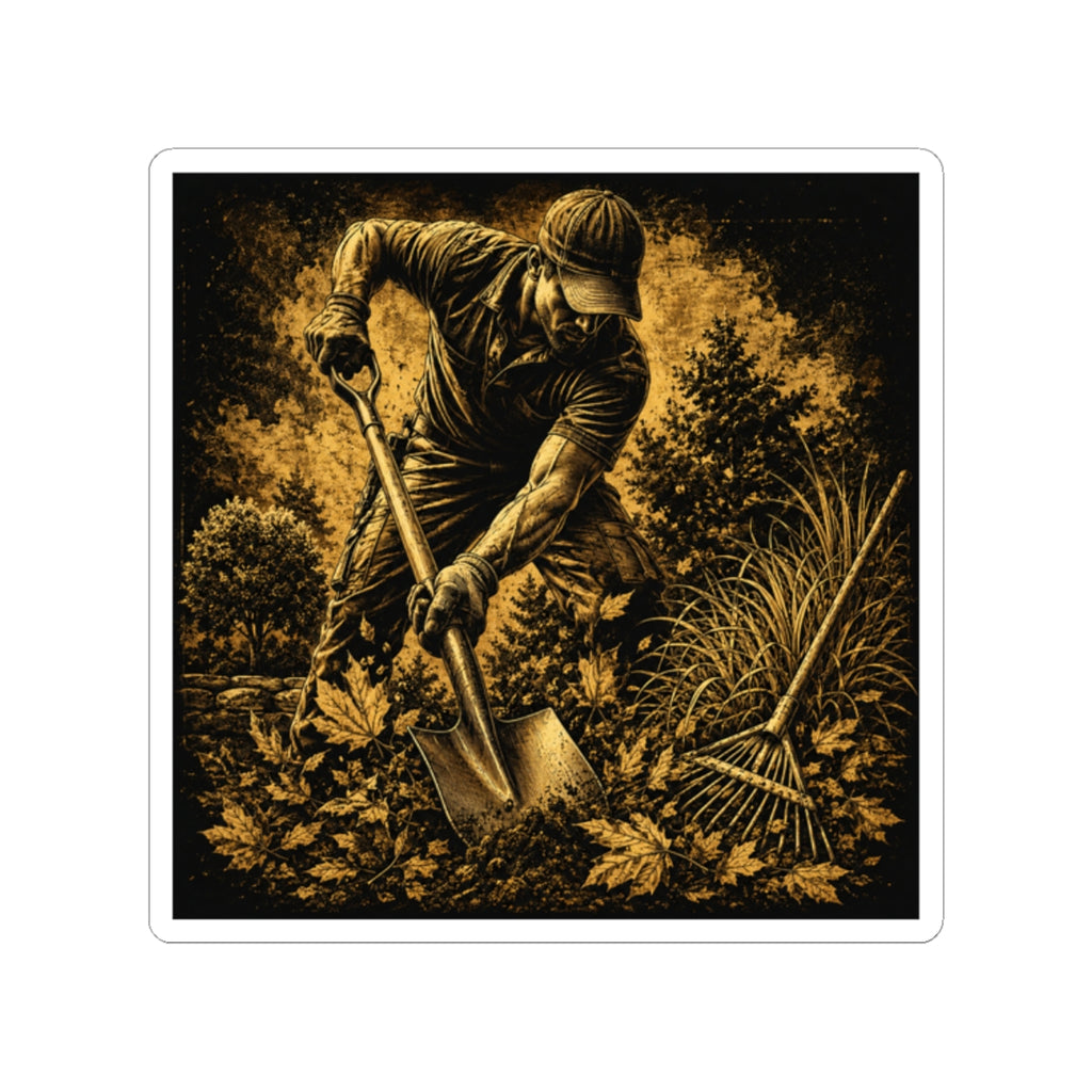 Garden Growth Requires Hard Work Sticker