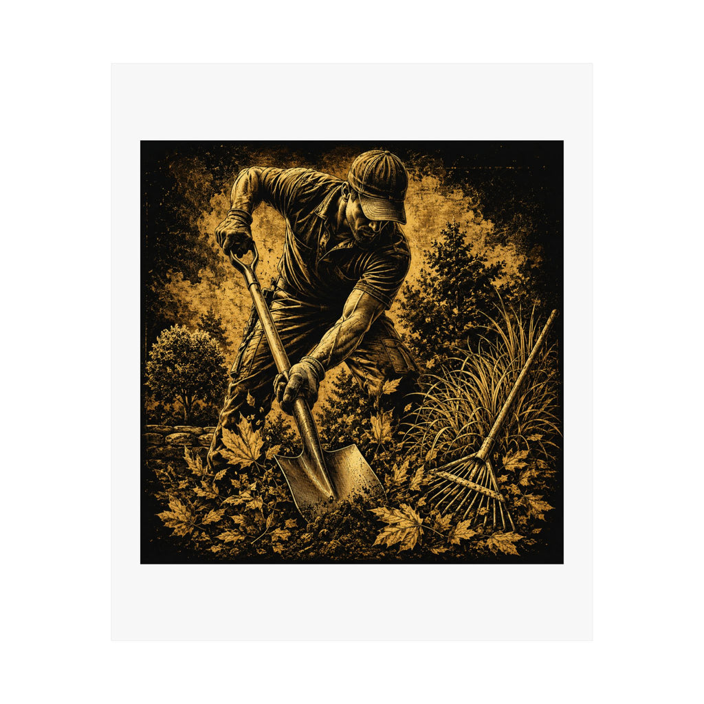 Garden Growth Requires Hard Work Poster