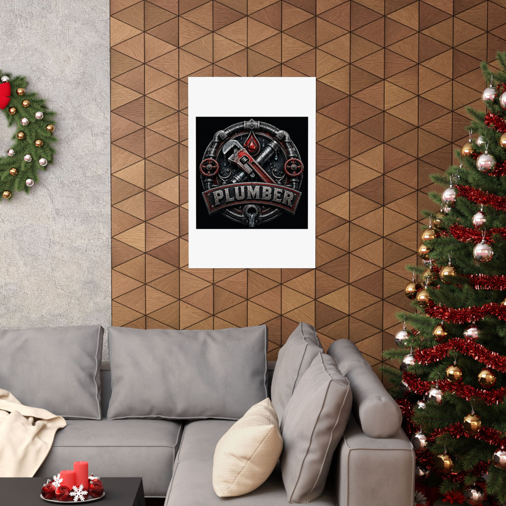 Proud Plumber Badge Poster
