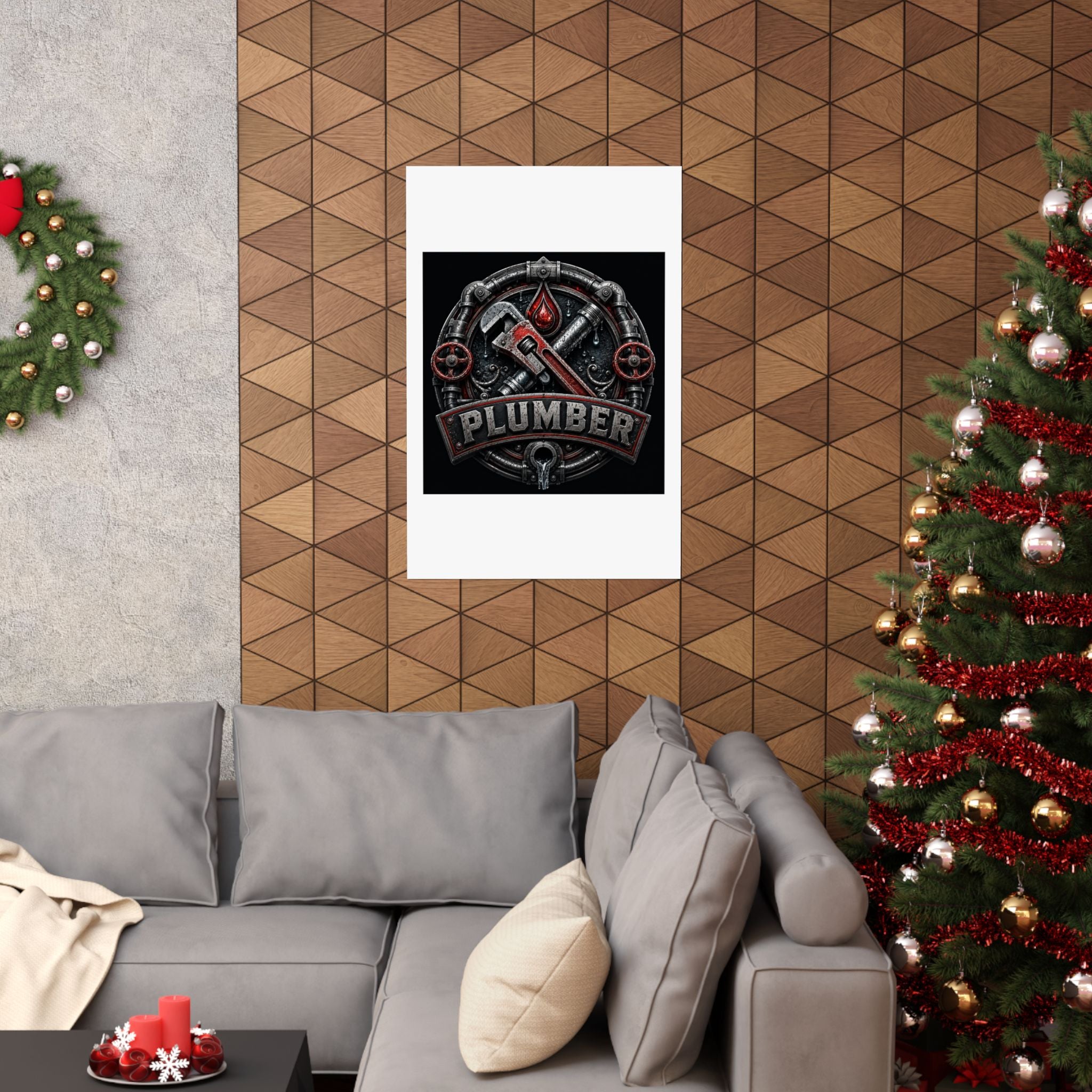 Proud Plumber Badge Poster
