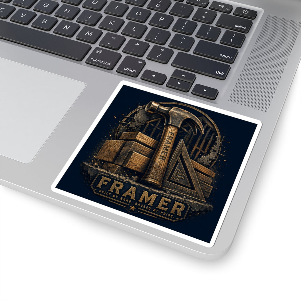 Built By Hand Framer Sticker