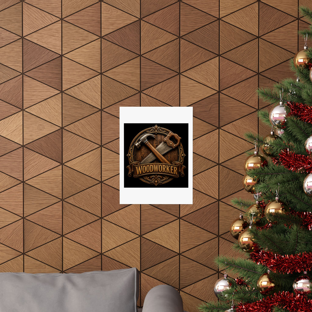 Proud Woodworker Badge Poster