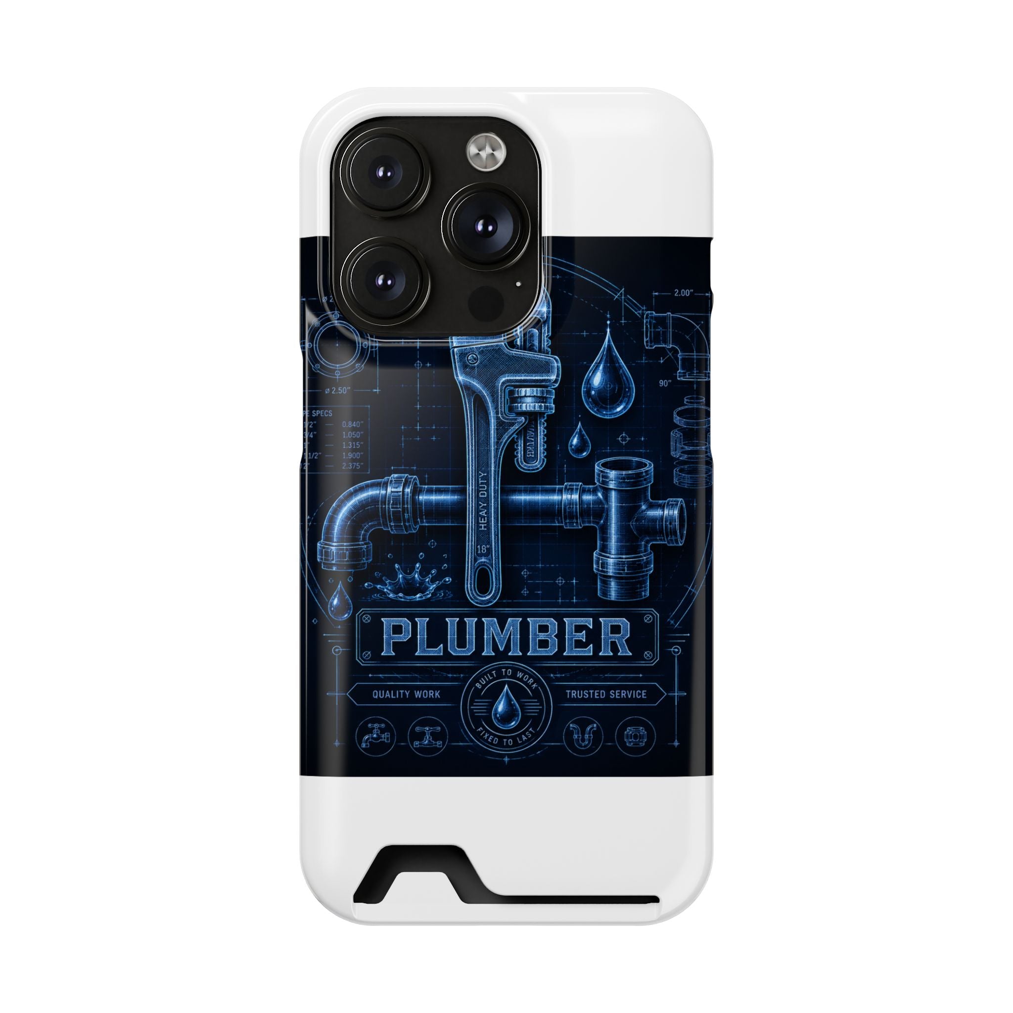 Proud Plumber Blueprint Phone Case