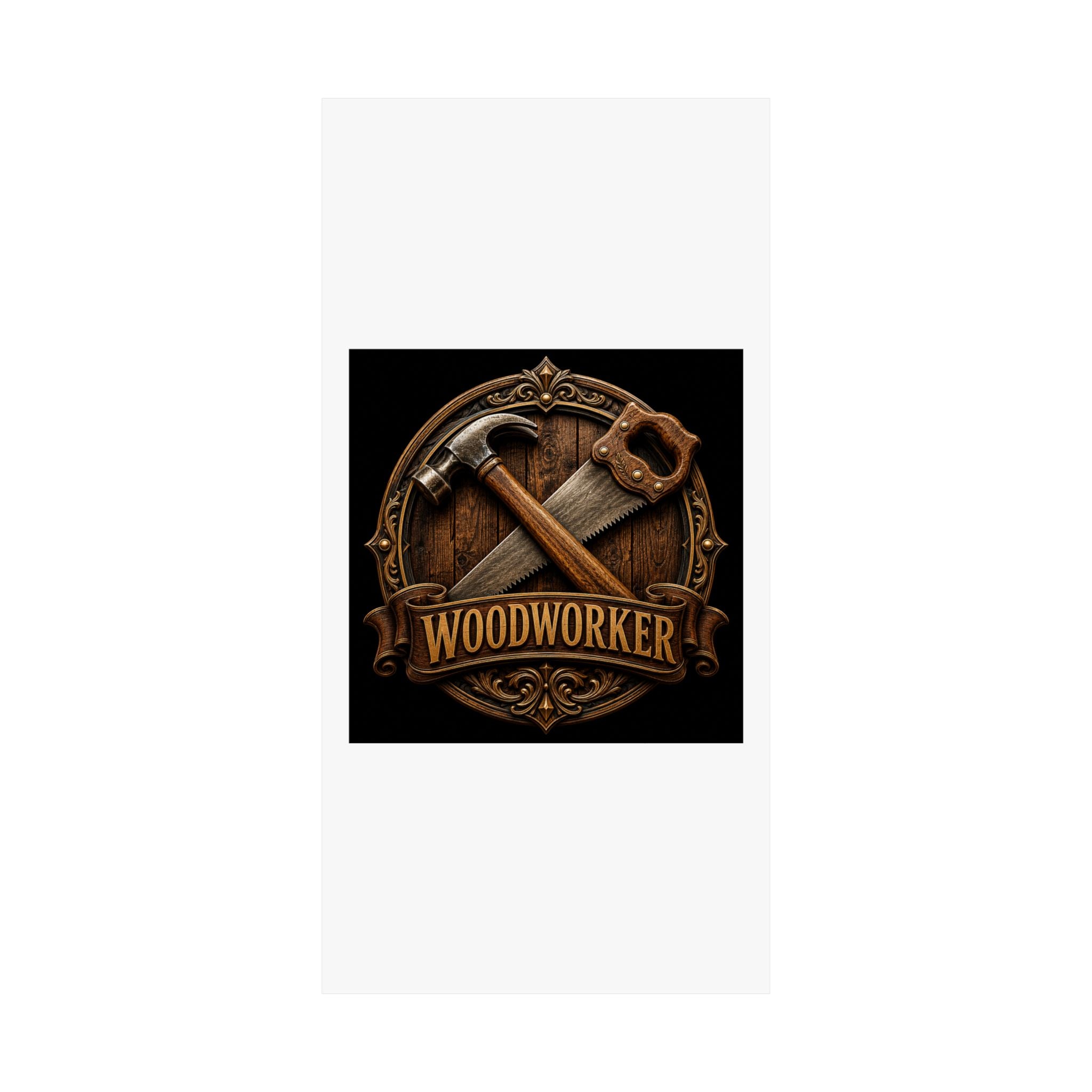 Proud Woodworker Badge Poster