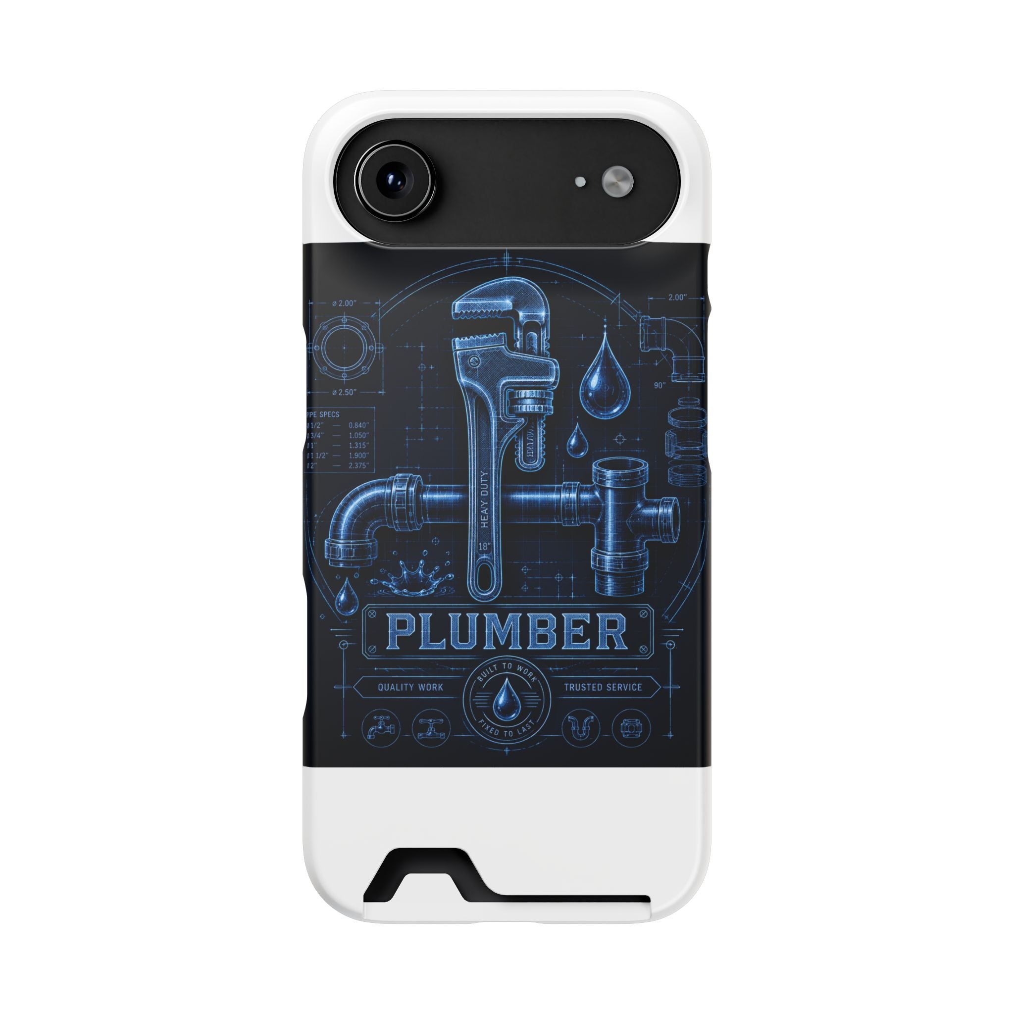 Proud Plumber Blueprint Phone Case