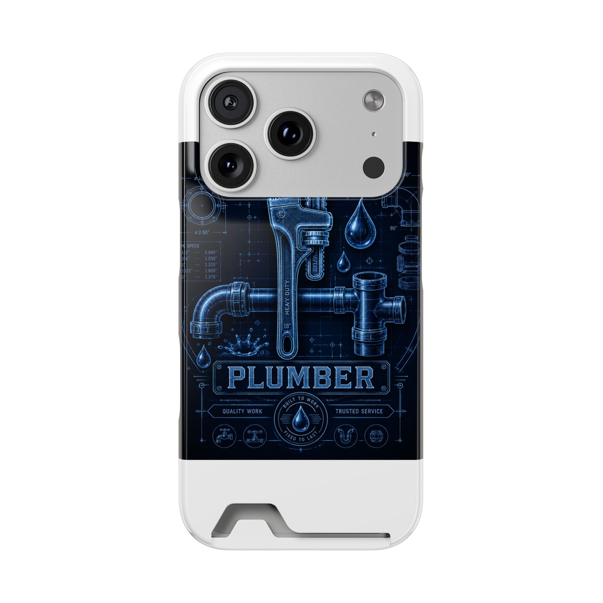 Proud Plumber Blueprint Phone Case