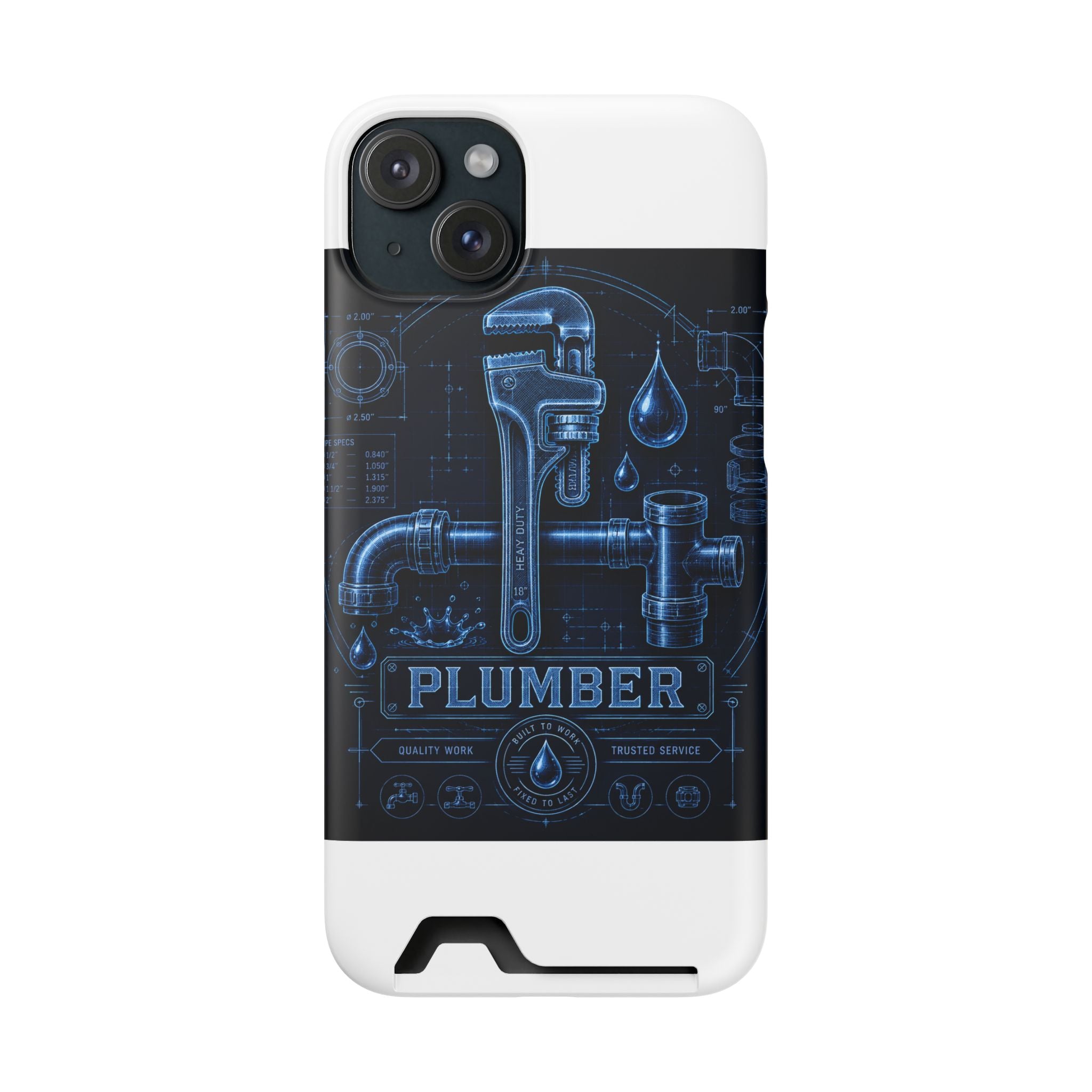 Proud Plumber Blueprint Phone Case