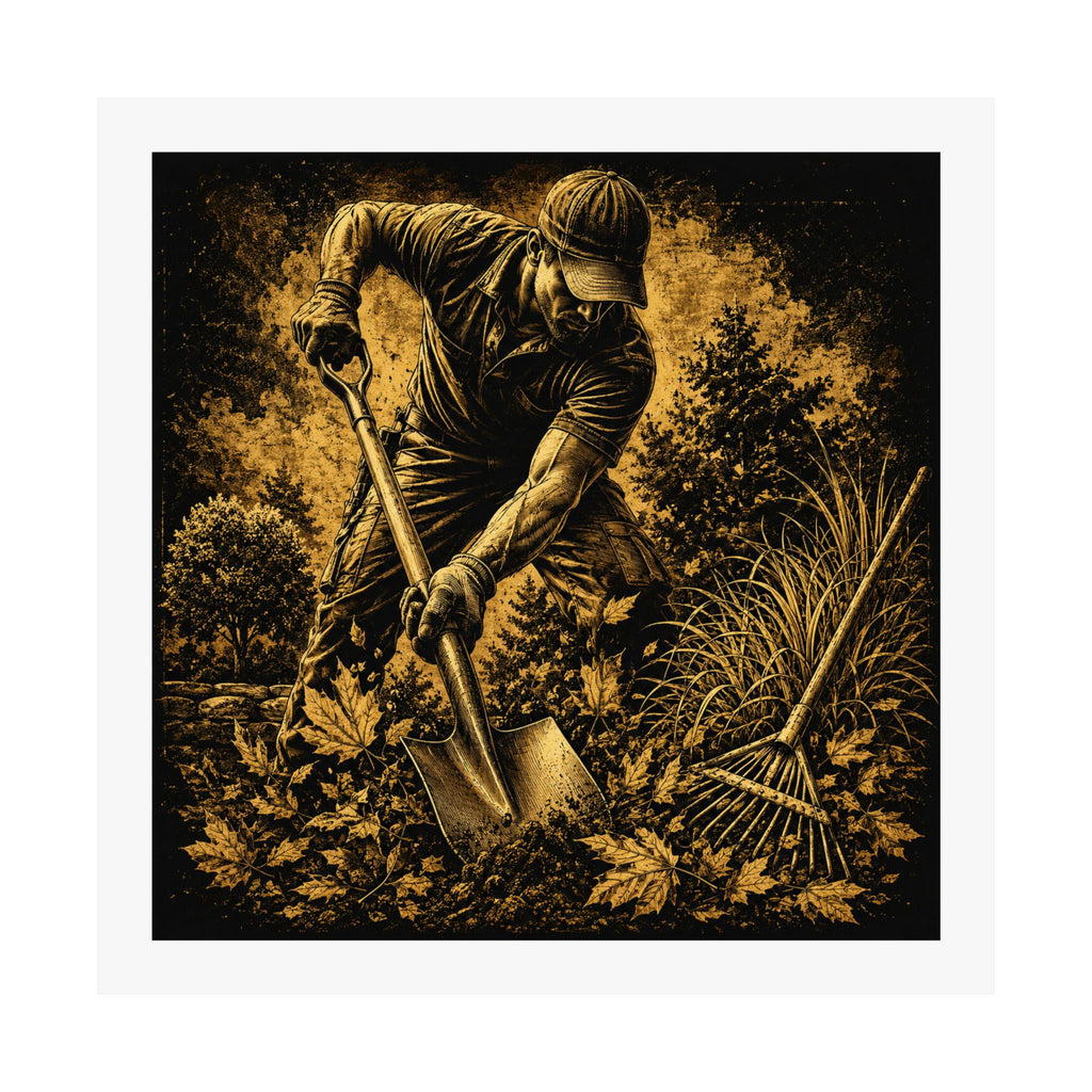 Garden Growth Requires Hard Work Poster