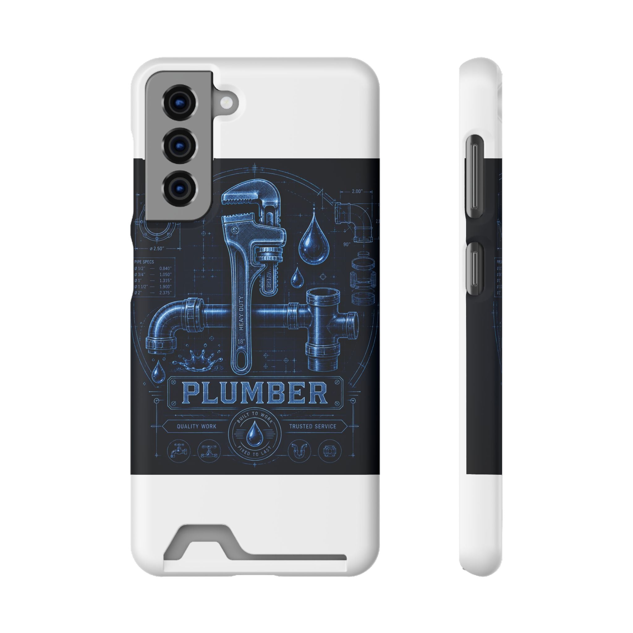 Proud Plumber Blueprint Phone Case