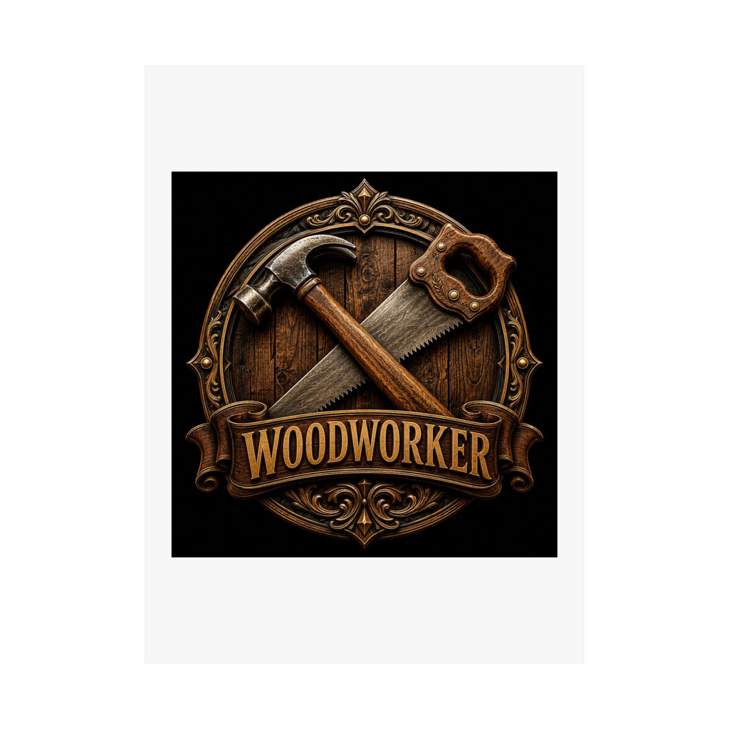 Proud Woodworker Badge Poster