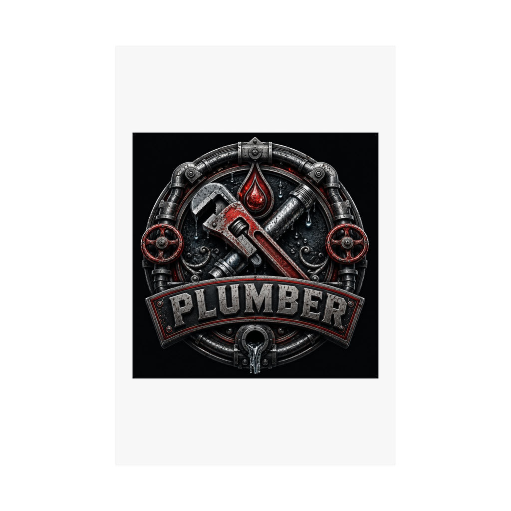 Proud Plumber Badge Poster