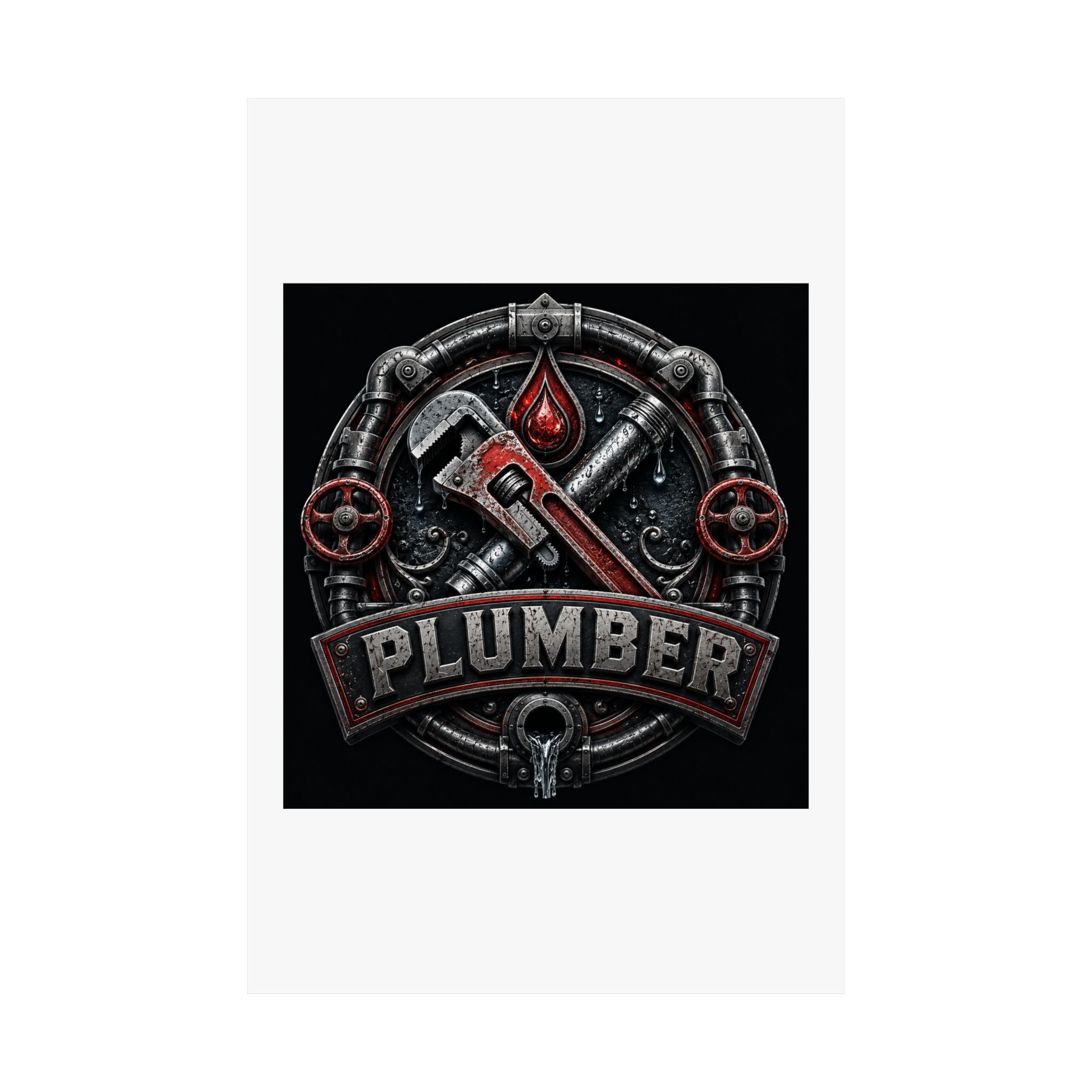 Proud Plumber Badge Poster