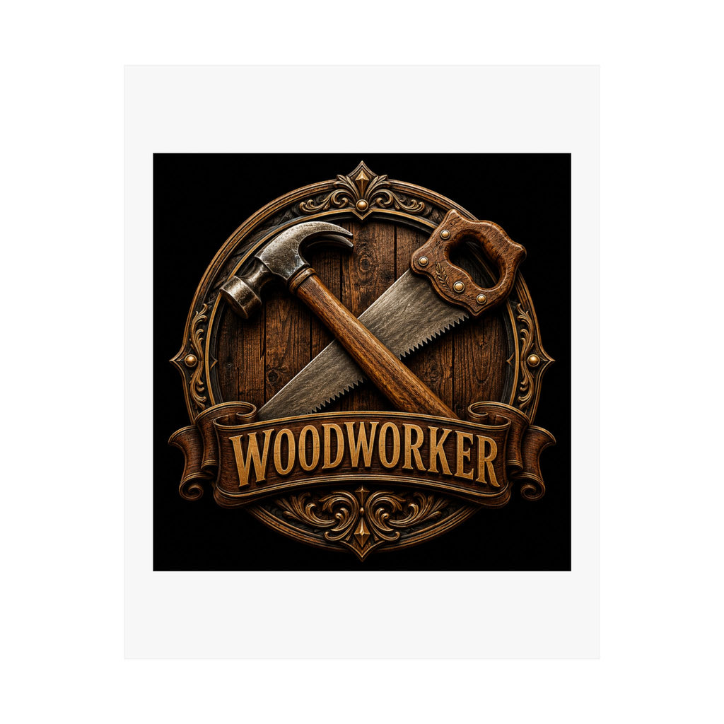 Proud Woodworker Badge Poster