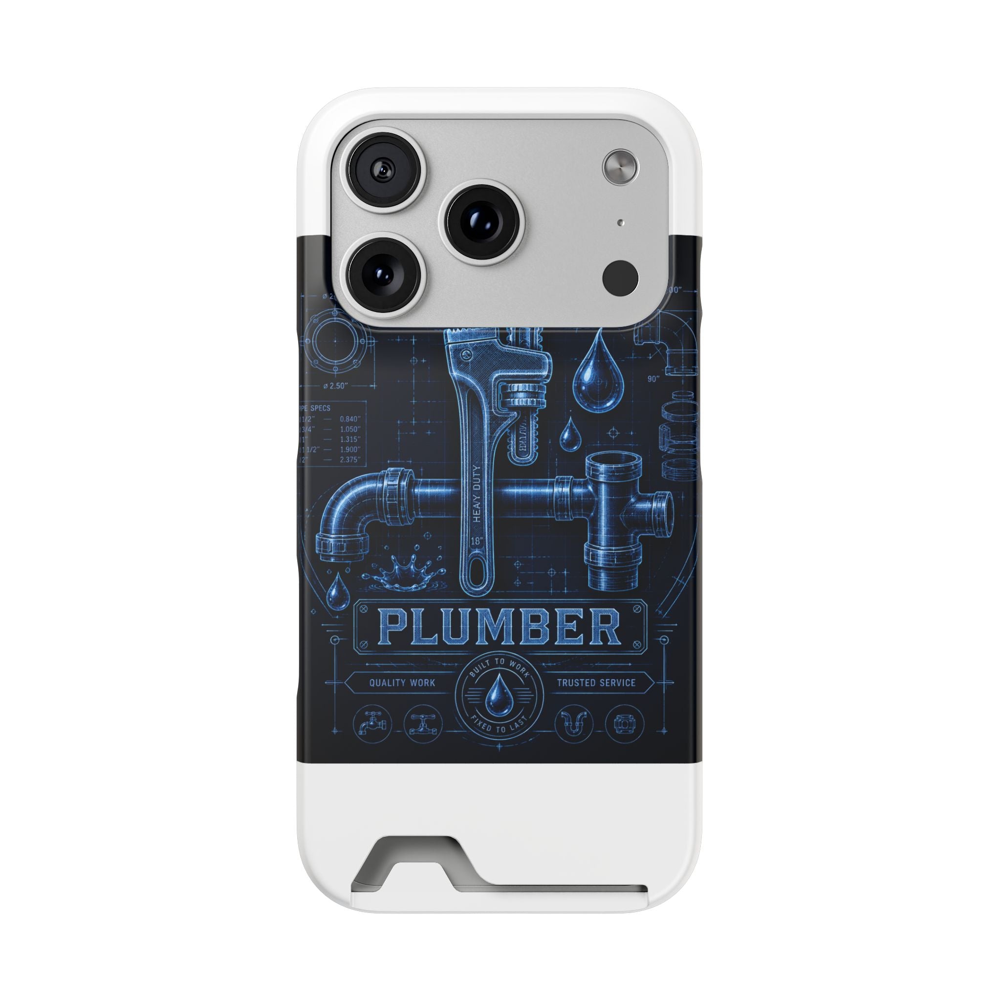 Proud Plumber Blueprint Phone Case