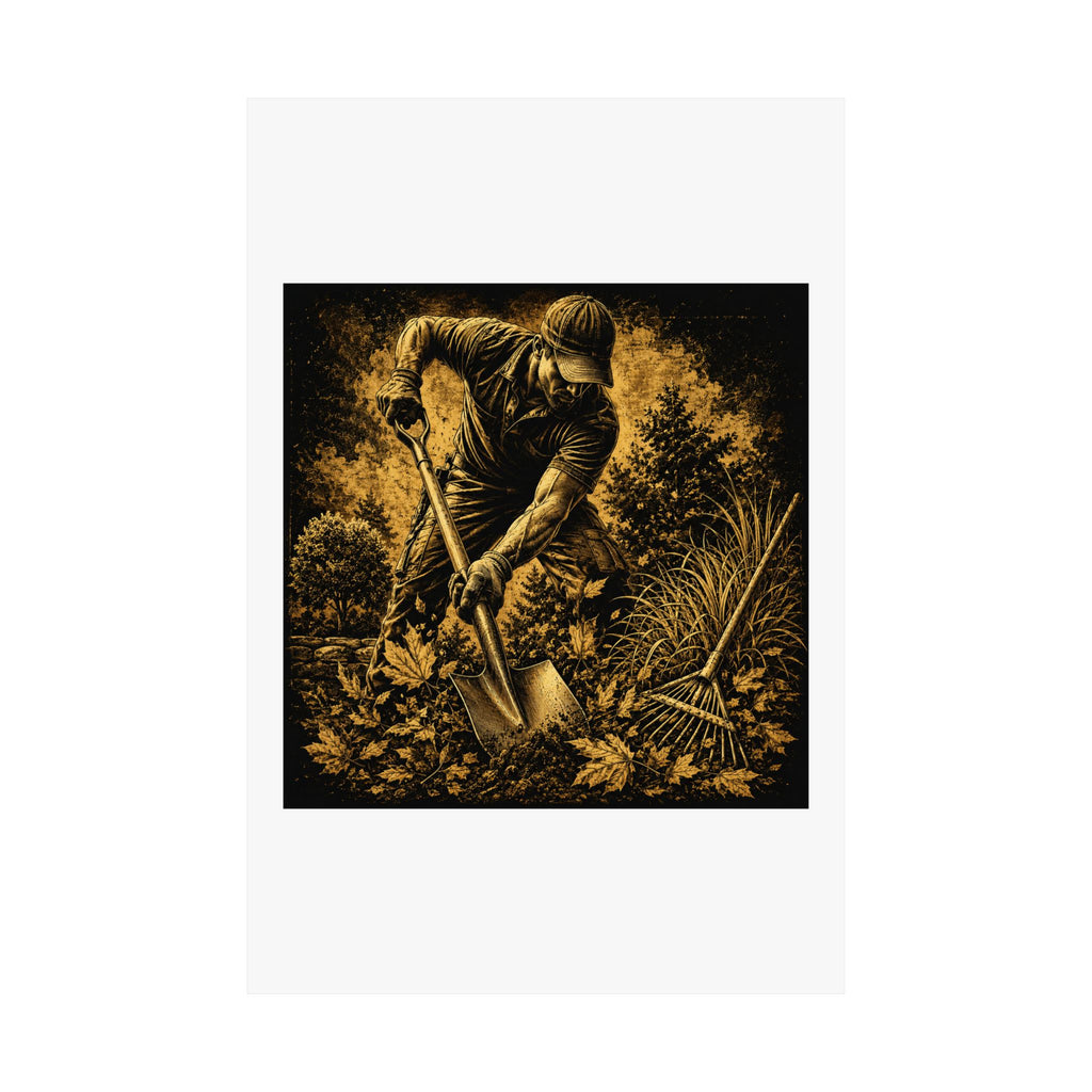 Garden Growth Requires Hard Work Poster